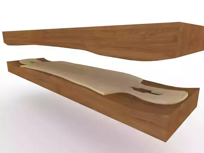 Drop through Longboard mold- ready to be milled