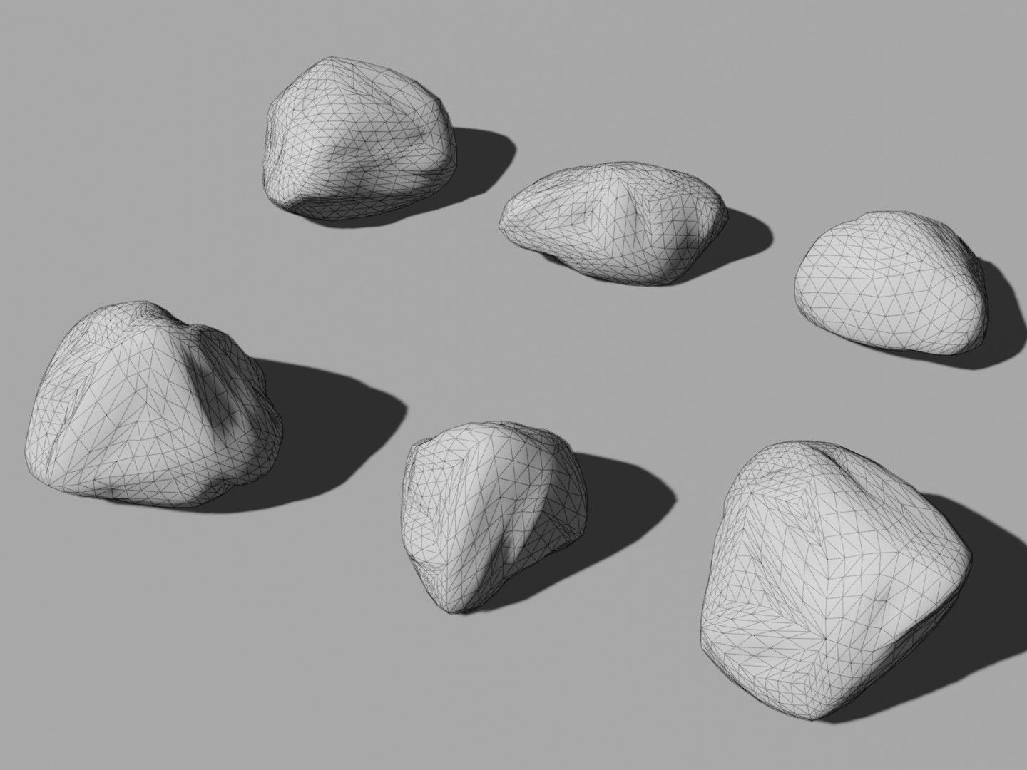 Stones - Game Kitbash Low-poly 3D model_8