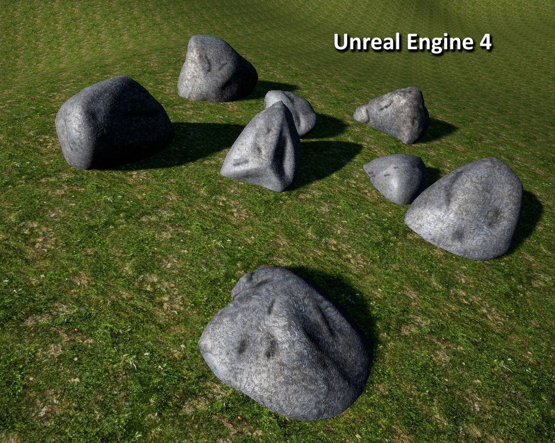 Stones - Game Kitbash Low-poly 3D model_14