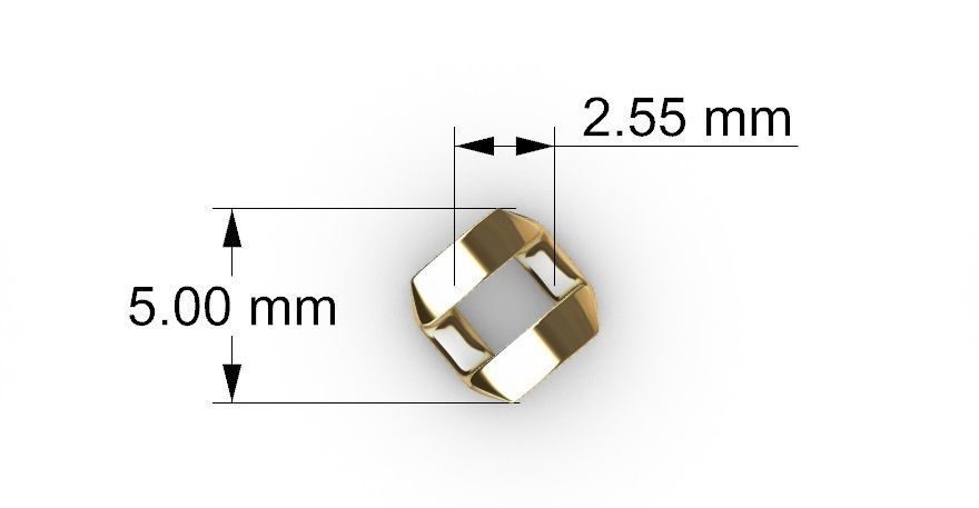 5 MM CUBAN SQUARE LINK CHAIN FOR BRACELET OR NECKLACE 3D print model_10