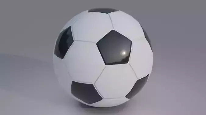 soccer ball football 3d asset low poly model