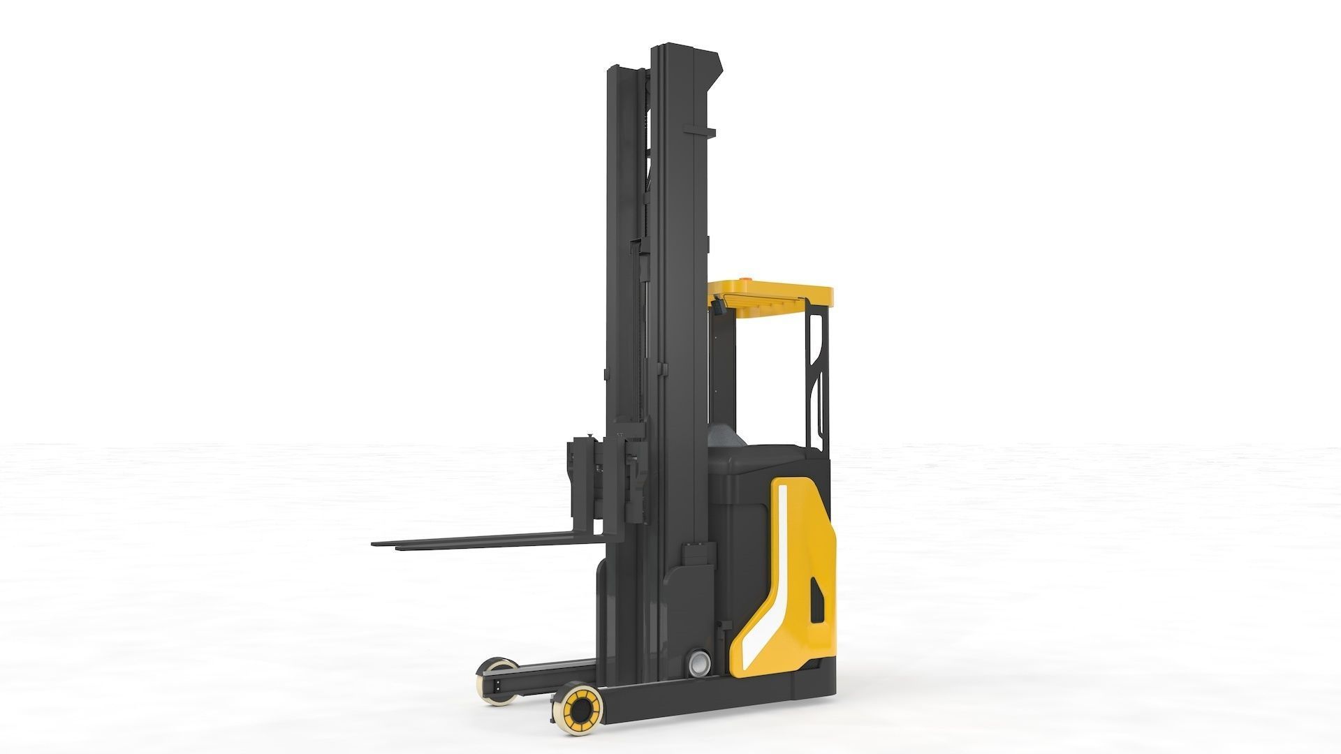 Reach Truck Stacker 3D model_1