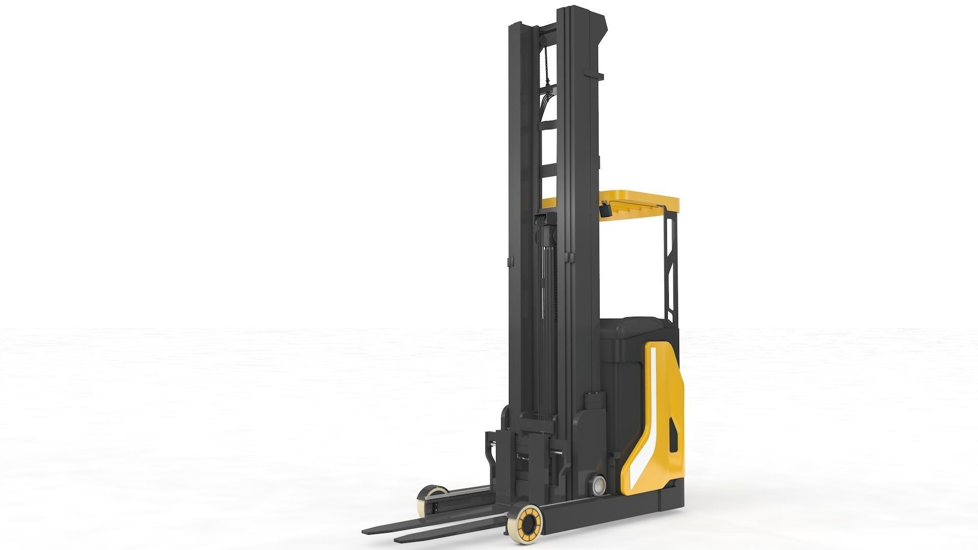 Reach Truck Stacker 3D model_19