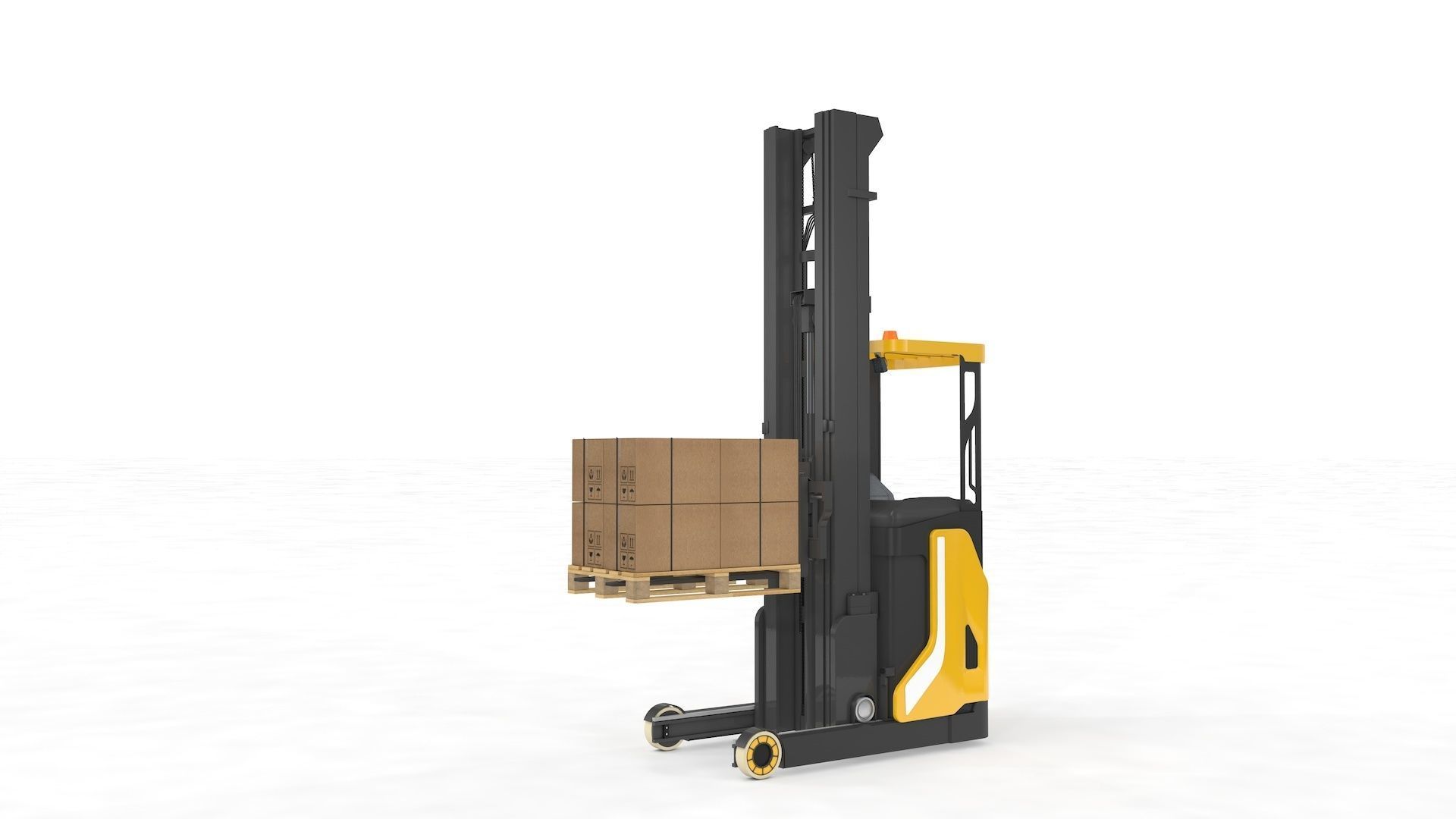 Reach Truck Stacker 3D model_26