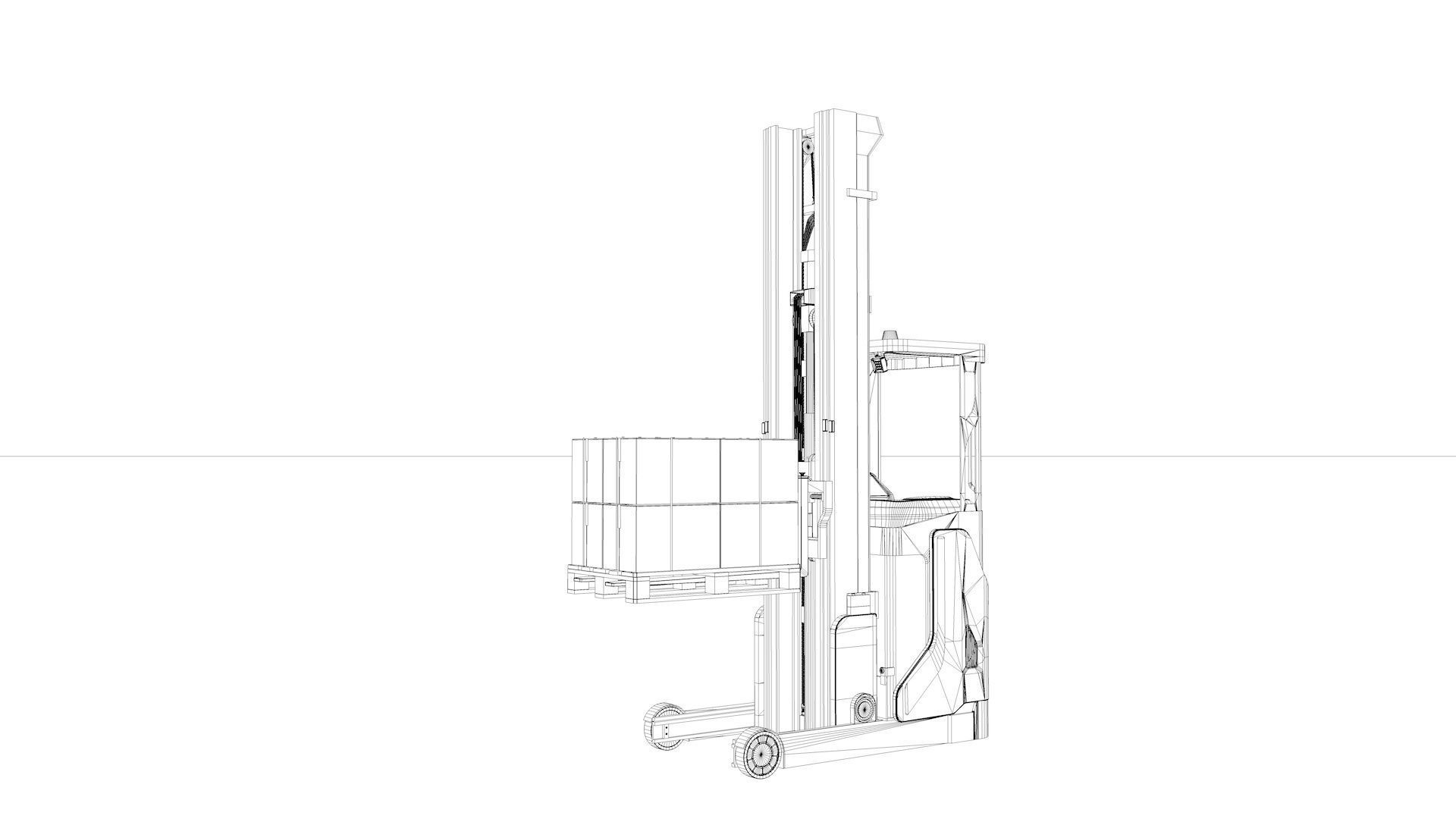 Reach Truck Stacker 3D model_37