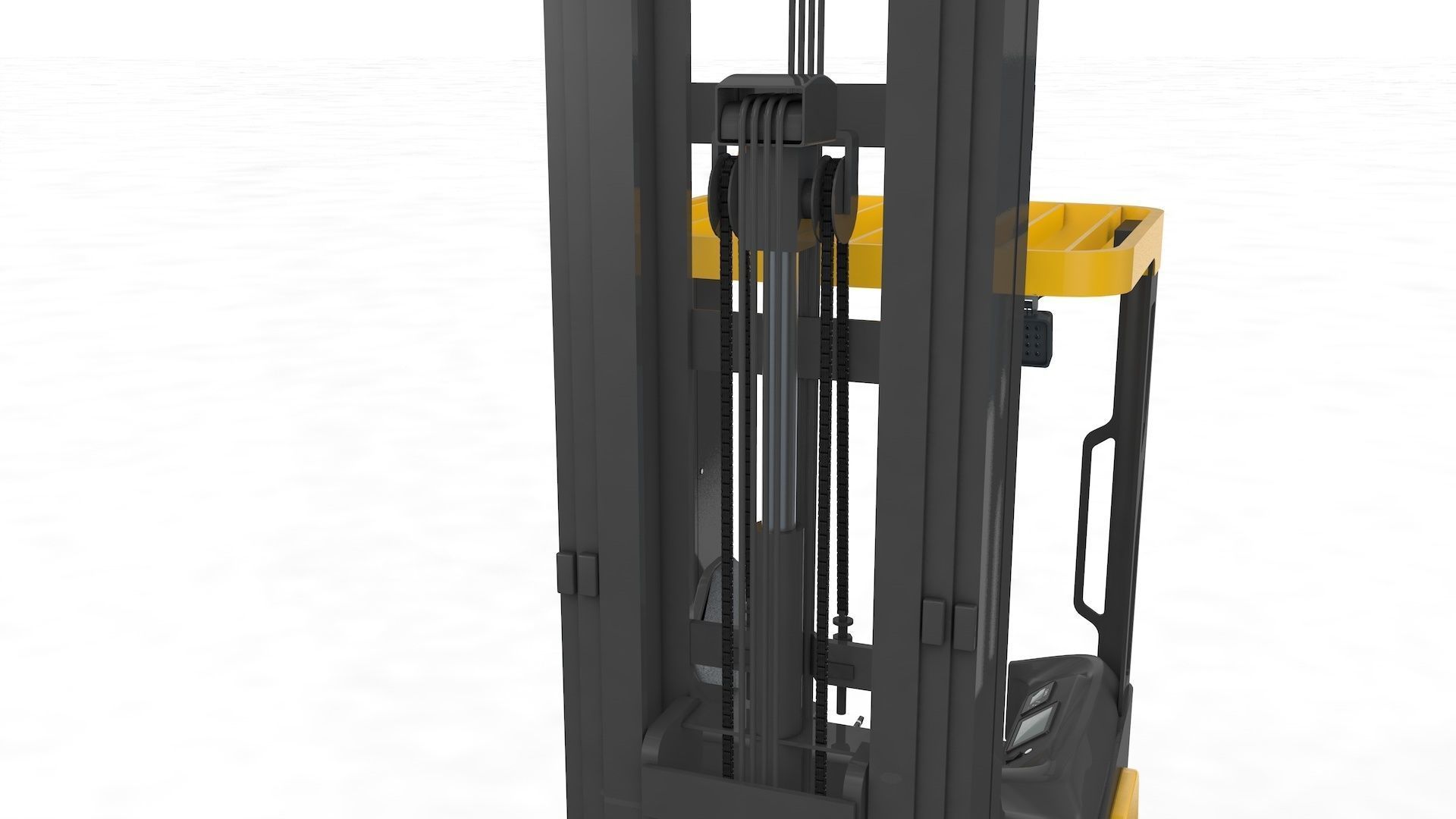 Reach Truck Stacker 3D model_4