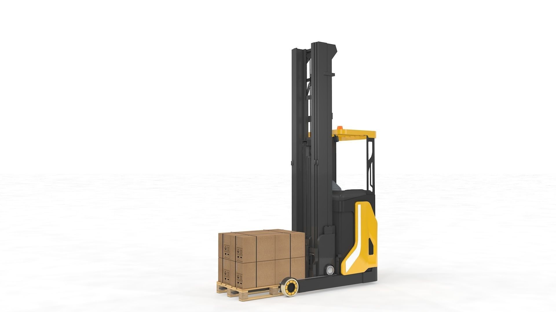 Reach Truck Stacker 3D model_25