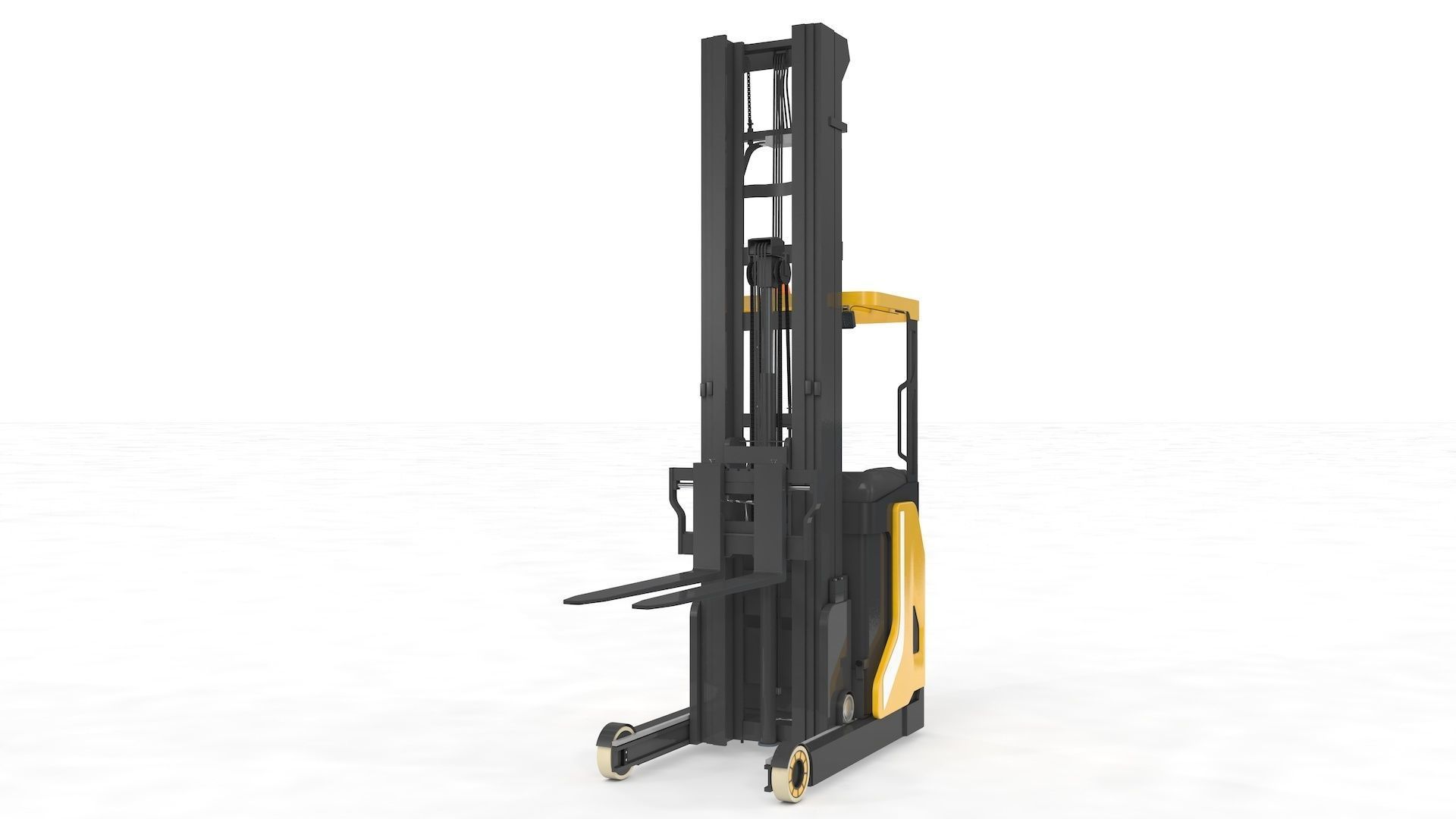 Reach Truck Stacker 3D model_2