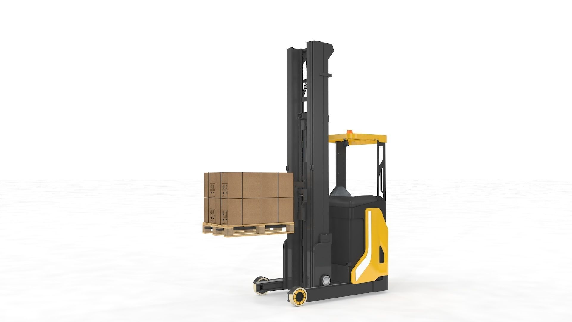 Reach Truck Stacker 3D model_31