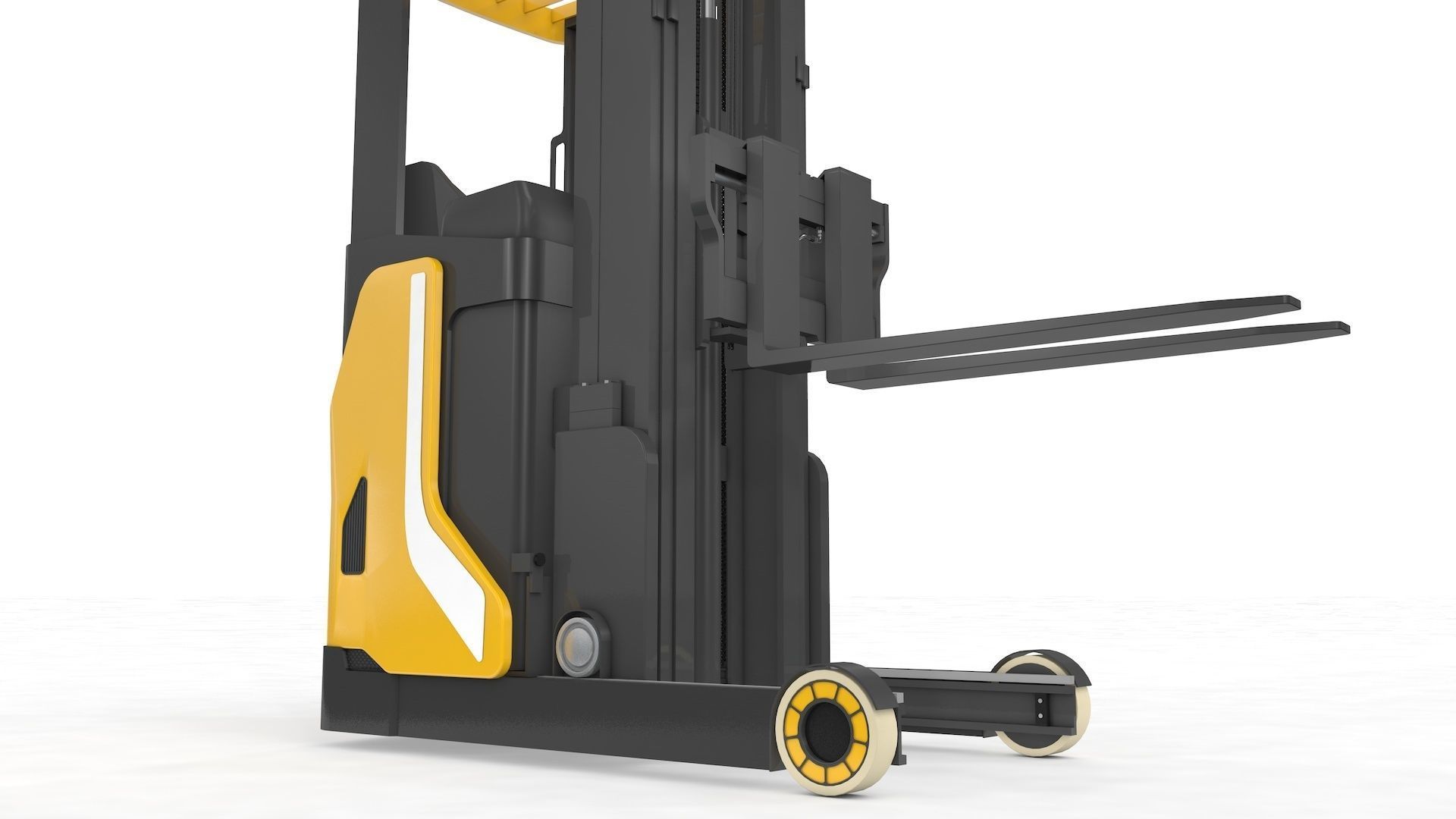 Reach Truck Stacker 3D model_9