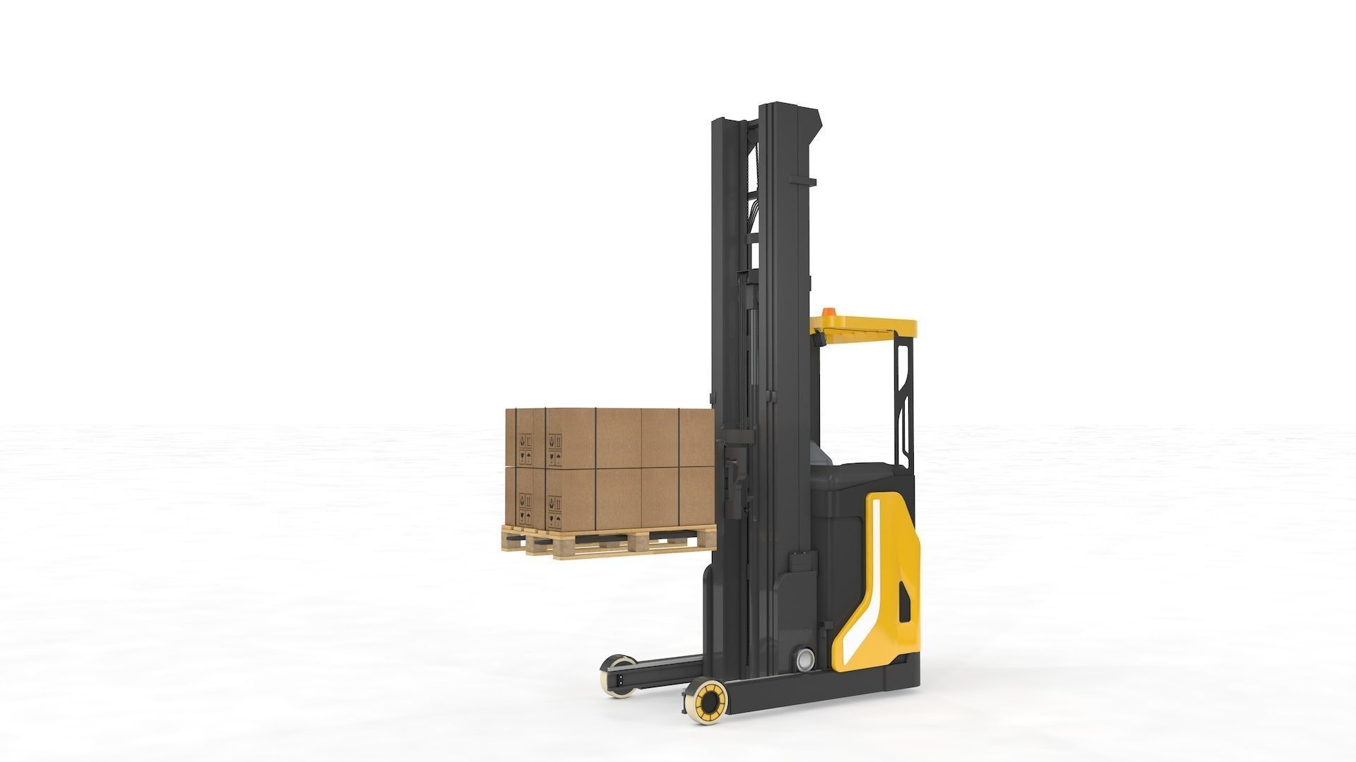 Reach Truck Stacker 3D model_29