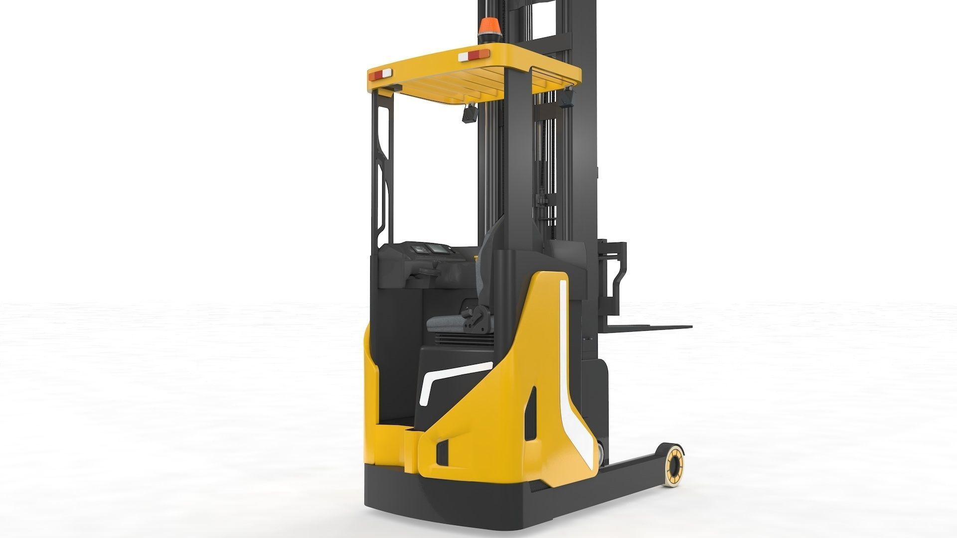 Reach Truck Stacker 3D model_8