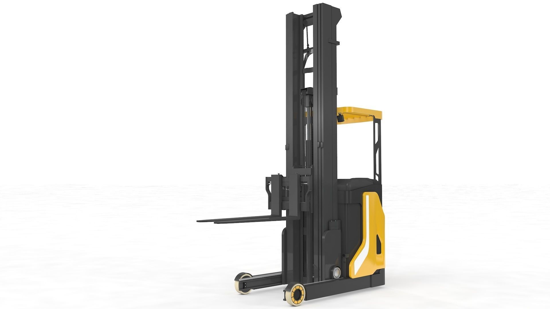 Reach Truck Stacker 3D model_16