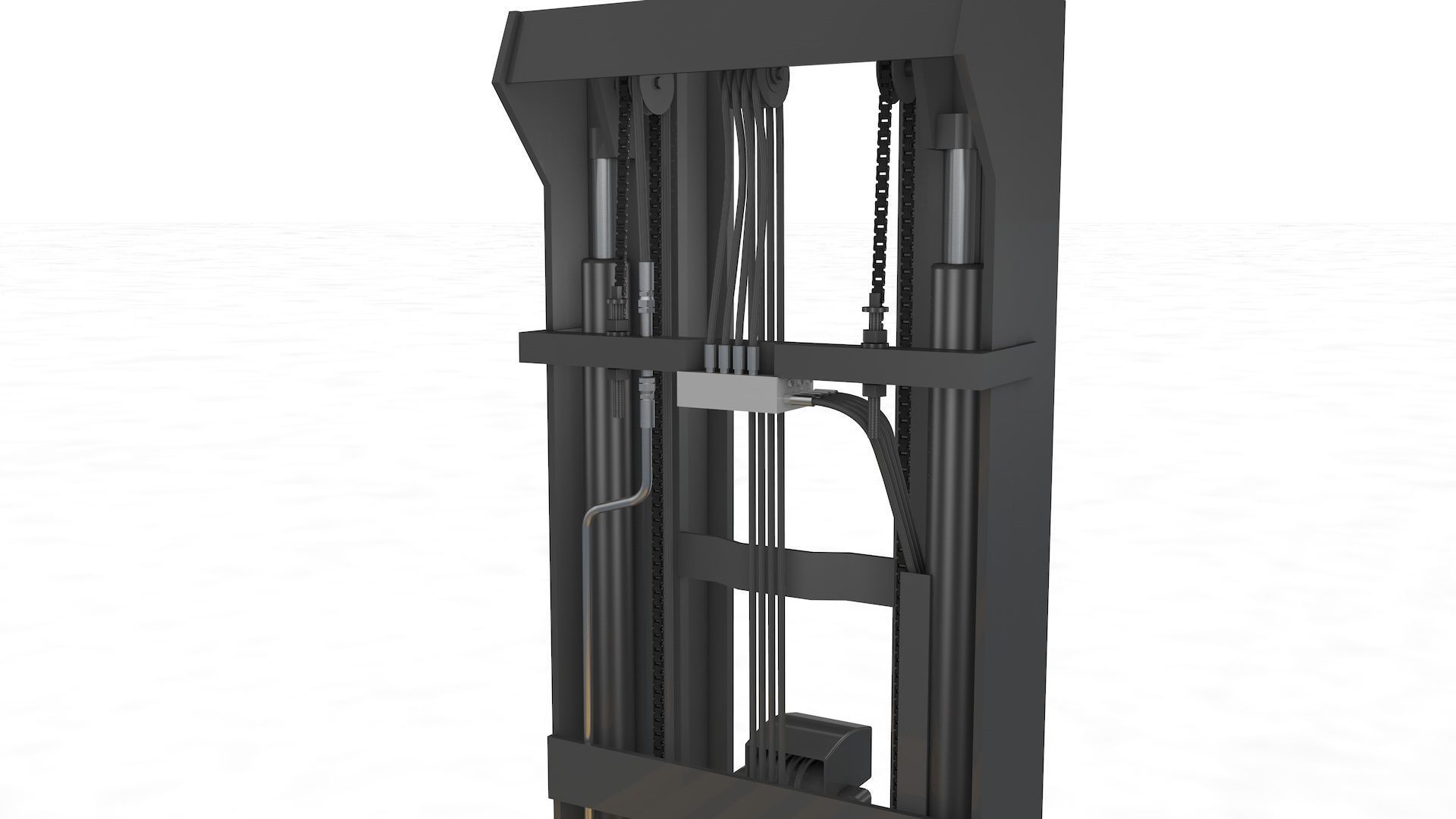 Reach Truck Stacker 3D model_5
