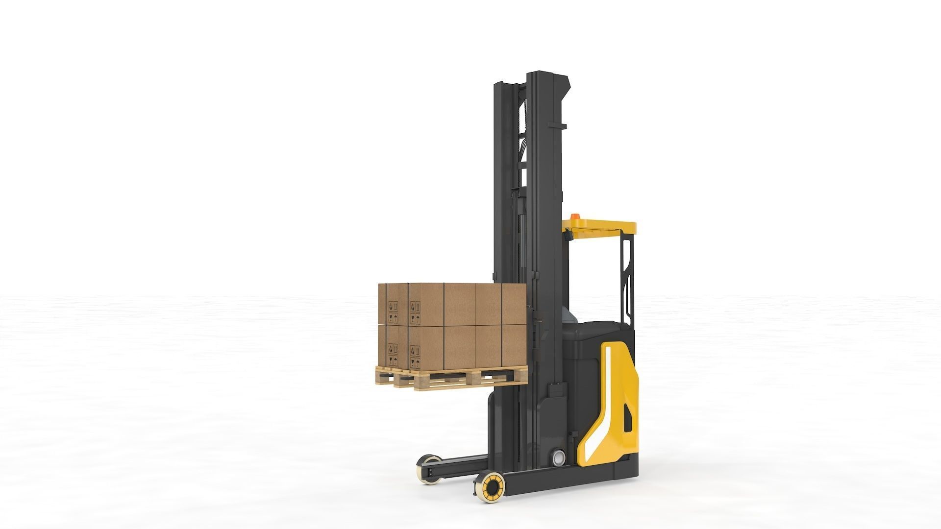 Reach Truck Stacker 3D model_27
