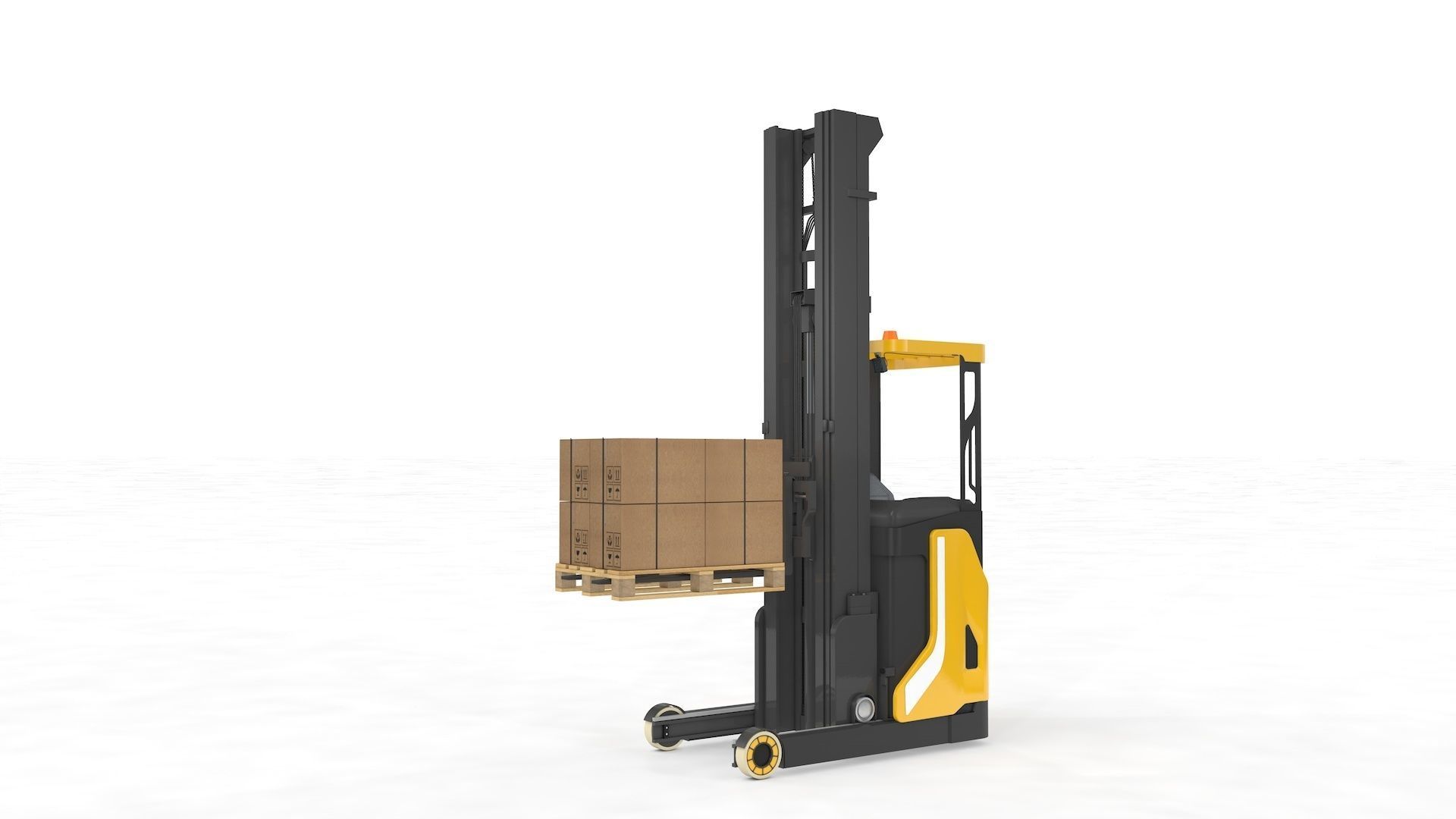 Reach Truck Stacker 3D model_30
