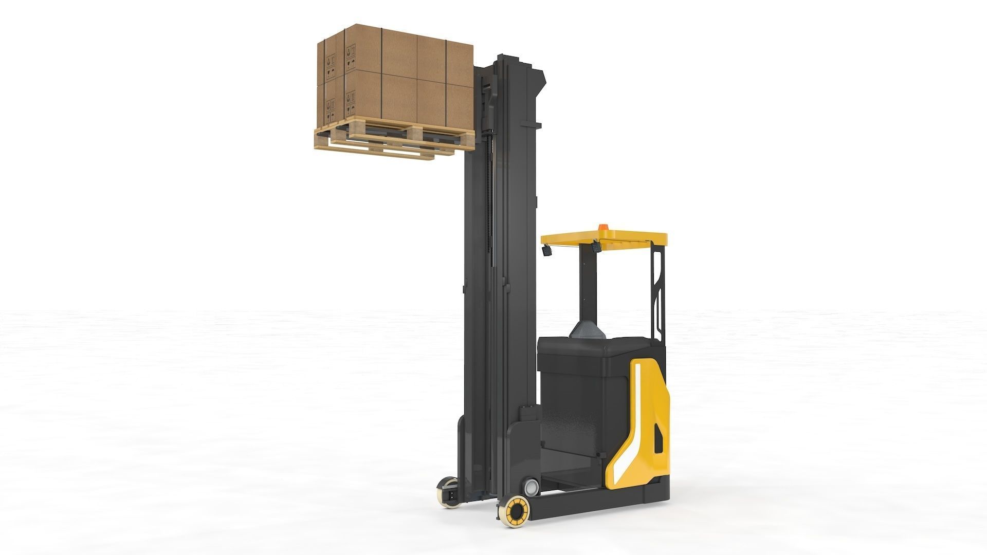 Reach Truck Stacker 3D model_33
