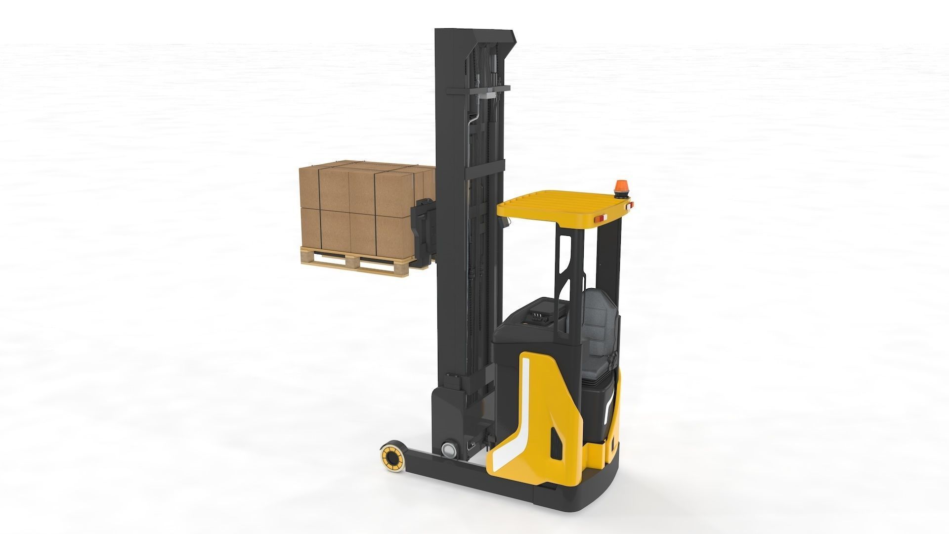 Reach Truck Stacker 3D model_34