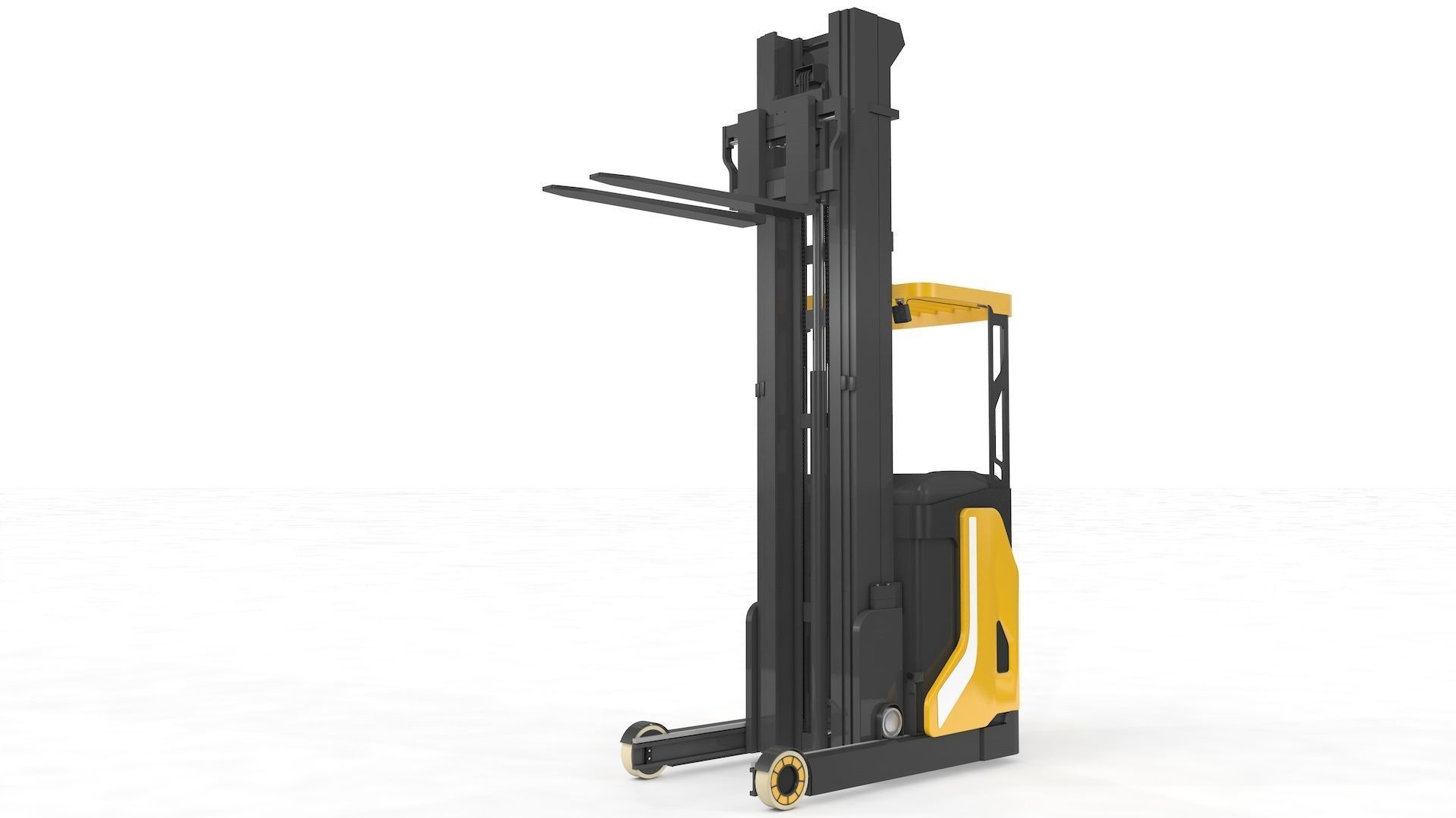 Reach Truck Stacker 3D model_21