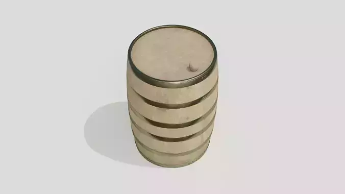 Whiskey Barrel 2-4K PBR Textures 3D model Low-poly 3D model