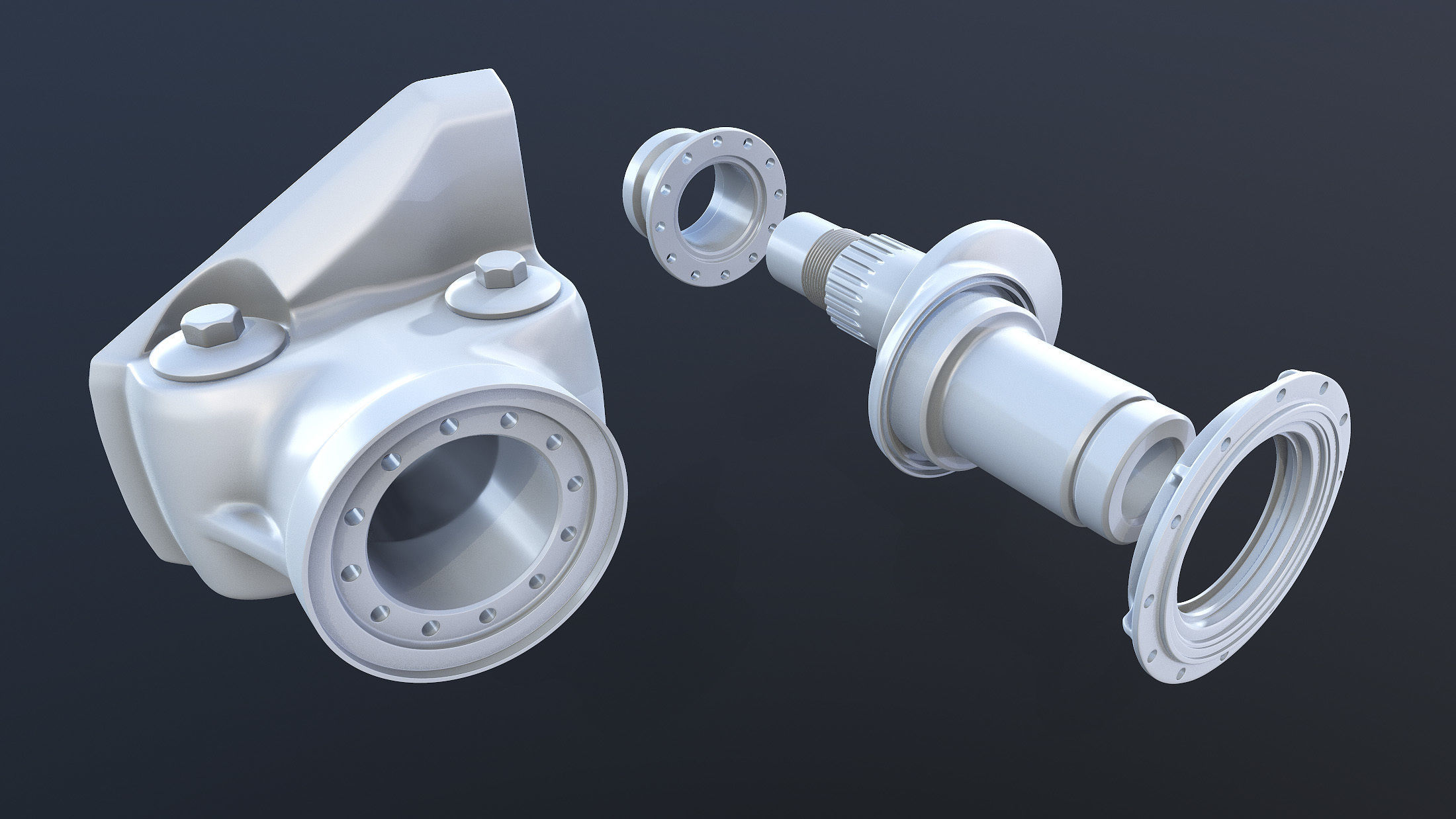 T-55 Tank Suspension 3D model_11