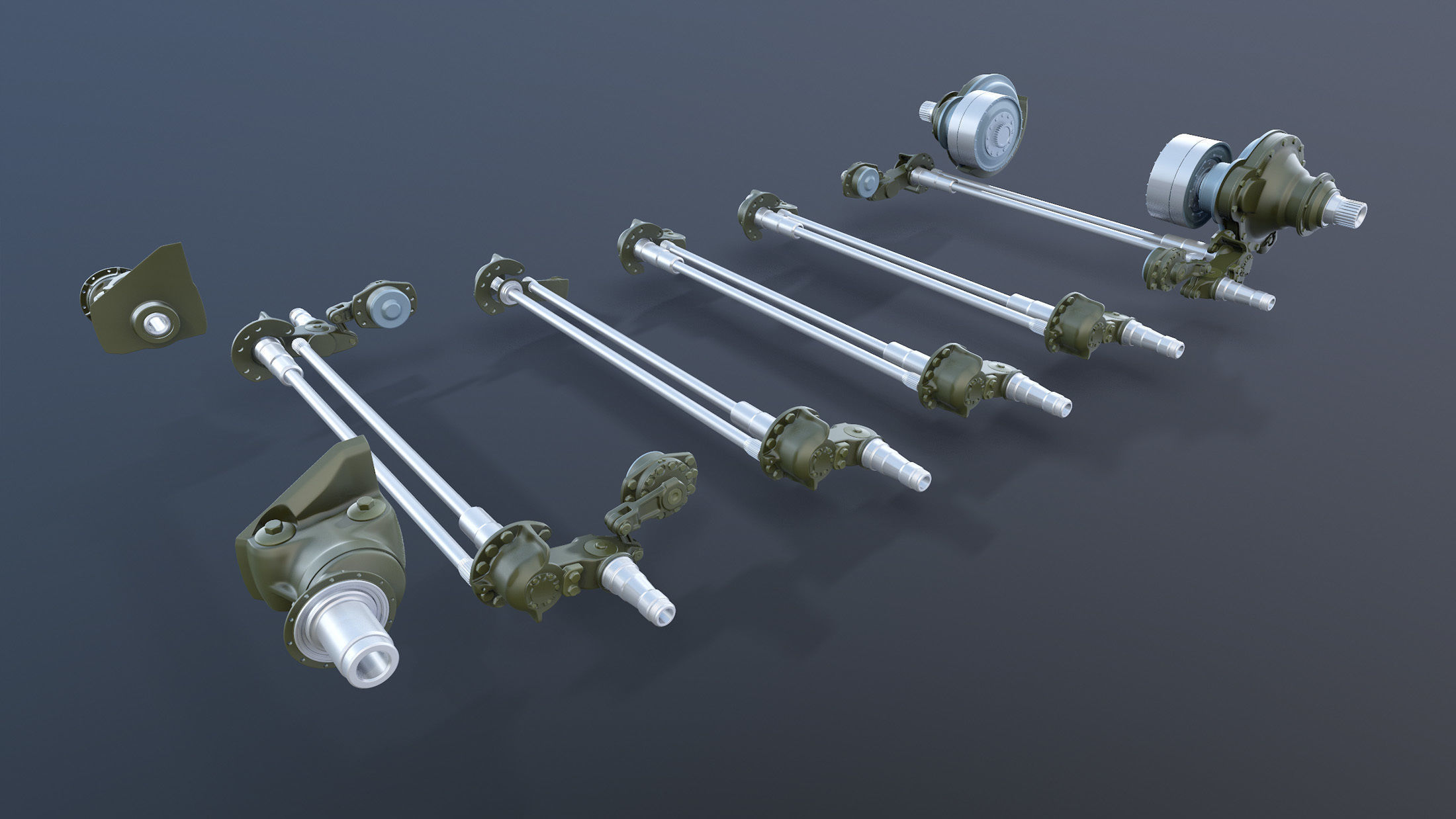 T-55 Tank Suspension 3D model_9