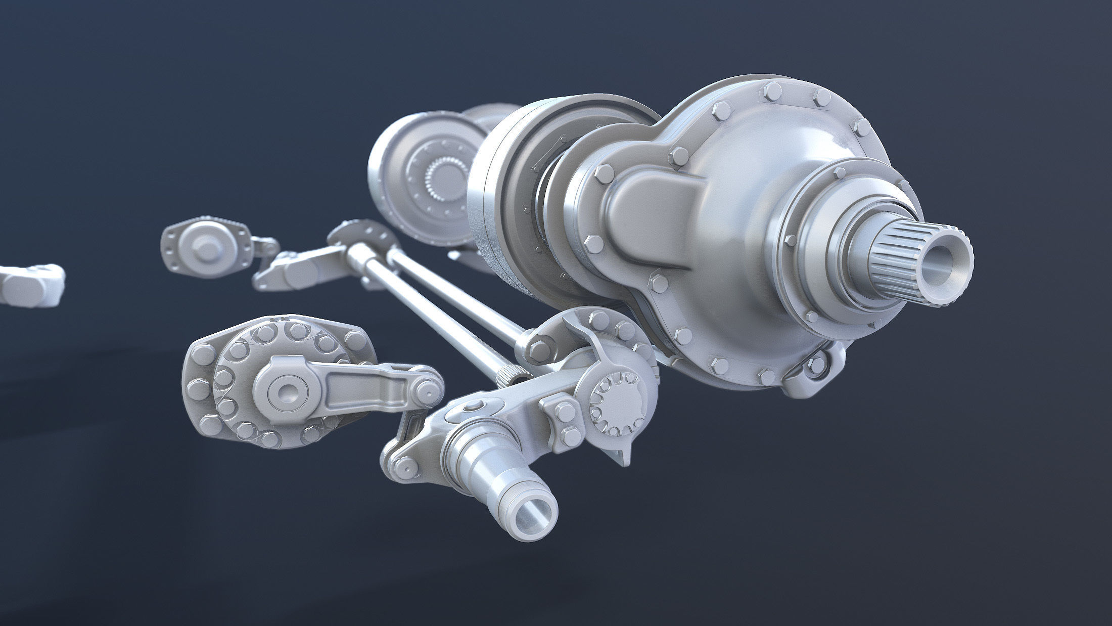 T-55 Tank Suspension 3D model_5