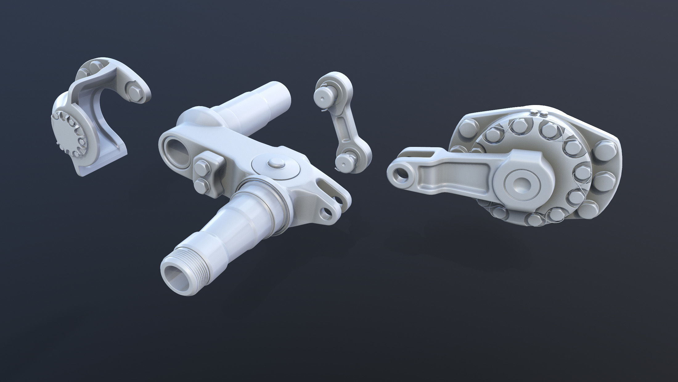 T-55 Tank Suspension 3D model_13