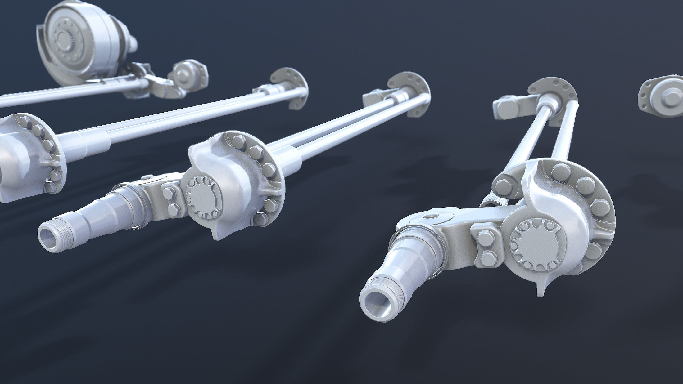 T-55 Tank Suspension 3D model_7