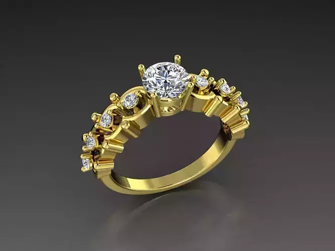 Diamond Jewelry Ring 3D print model
