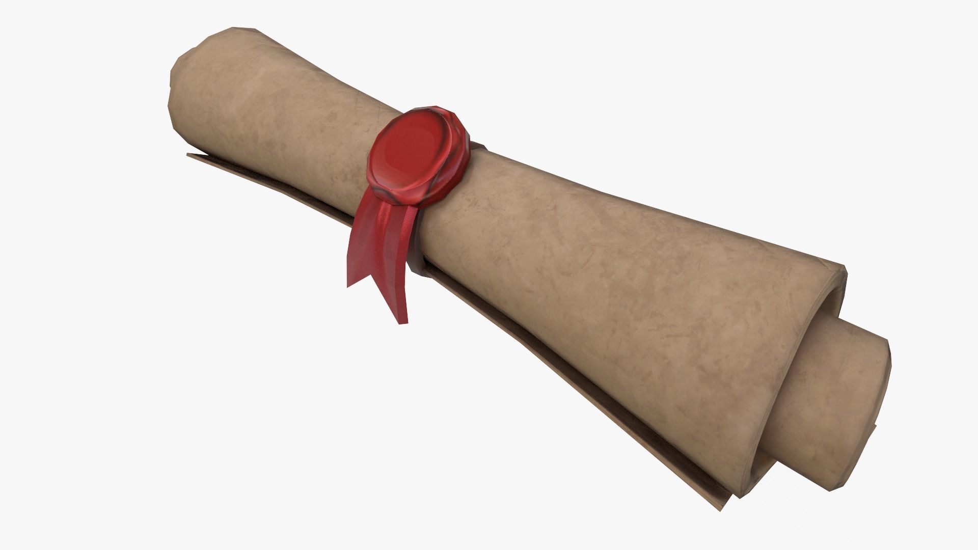 Treasure Map  Low-poly 3D model_7