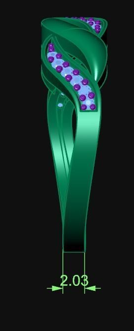 Diamond Jewelry Ring  3D print model_5