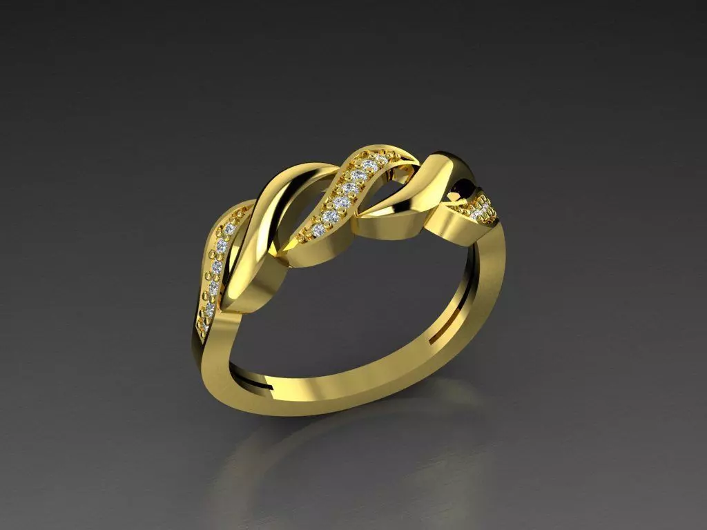Diamond Jewelry Ring  3D print model_0