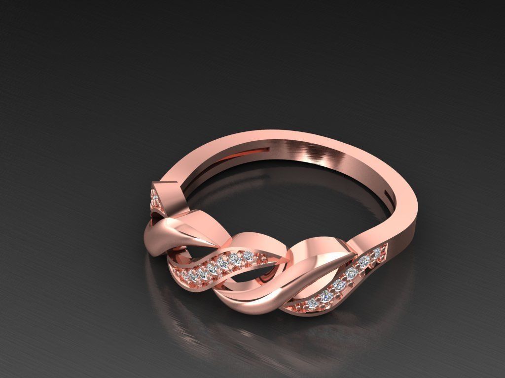 Diamond Jewelry Ring  3D print model_8