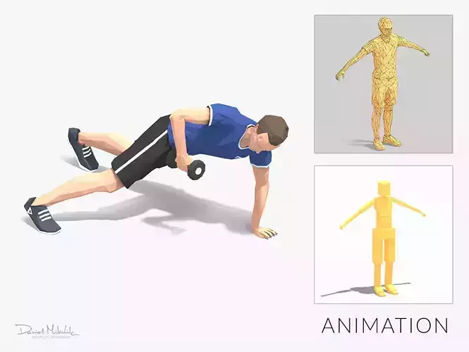 Archer Row  Exercise Man Animation
