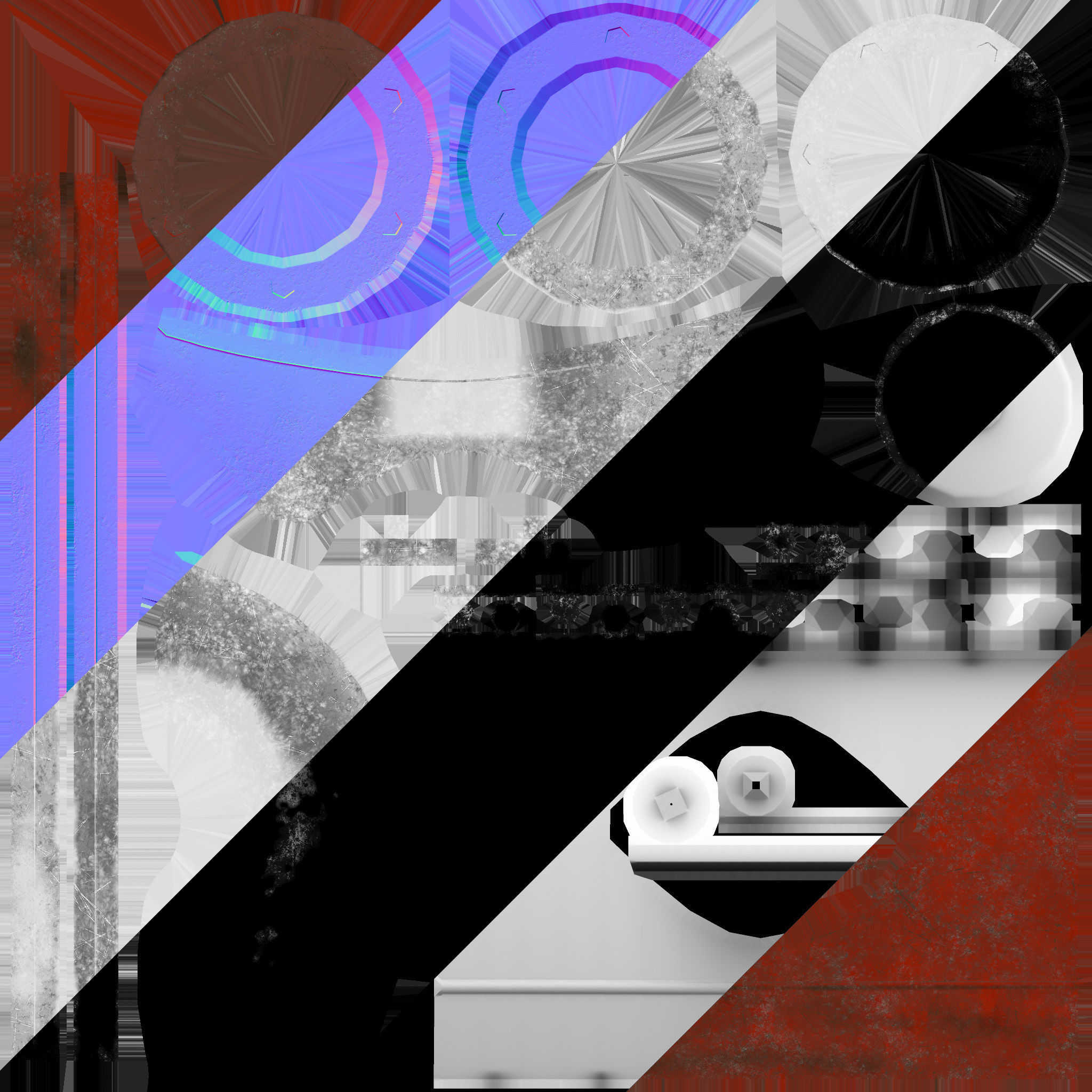 Hydrant fire Low-poly 3D model_5