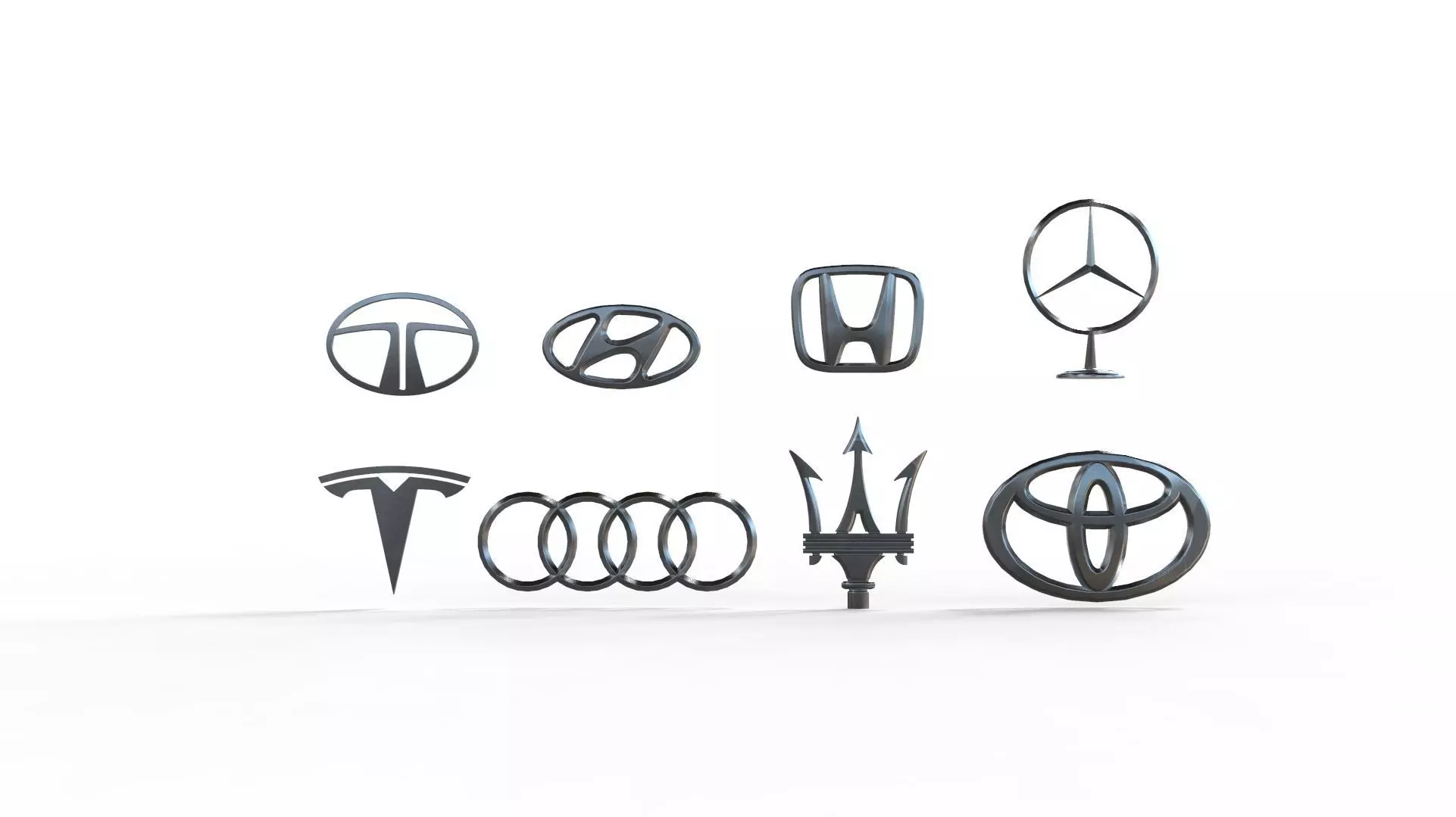 Car logo Collection Low-poly 3D model