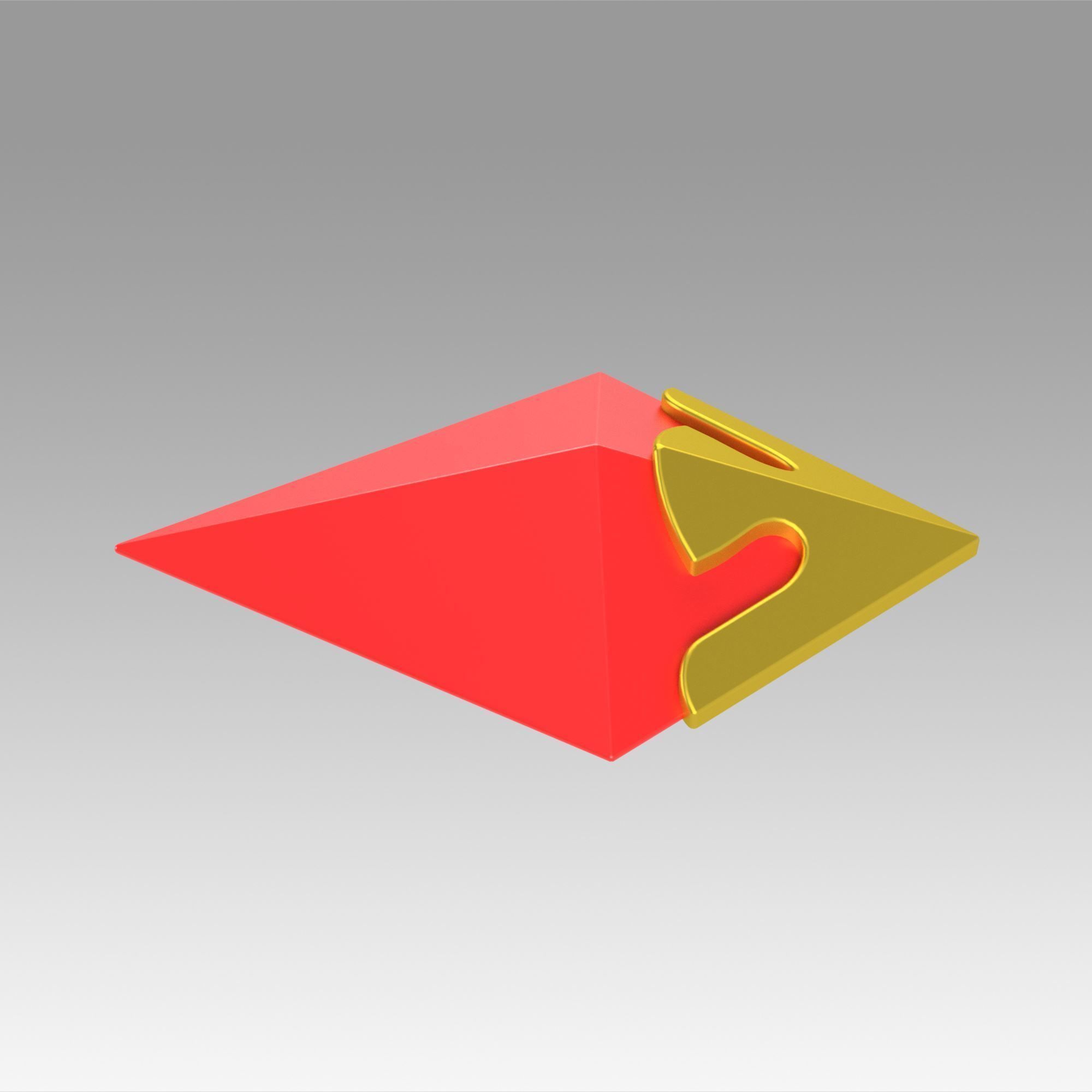 Genshin Impact Diluc Brooch Cosplay Accessory Prop 3D print model_3