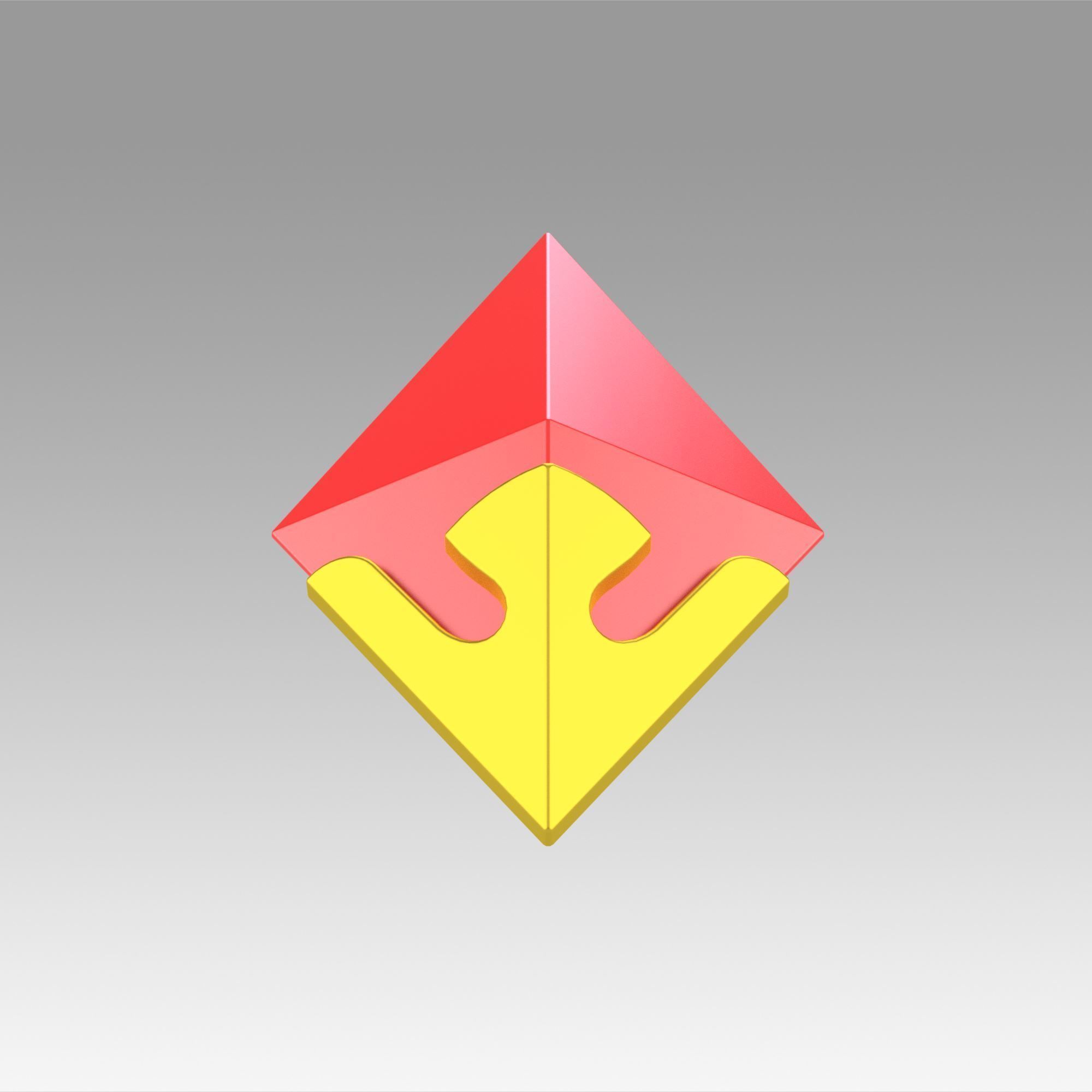 Genshin Impact Diluc Brooch Cosplay Accessory Prop 3D print model_5