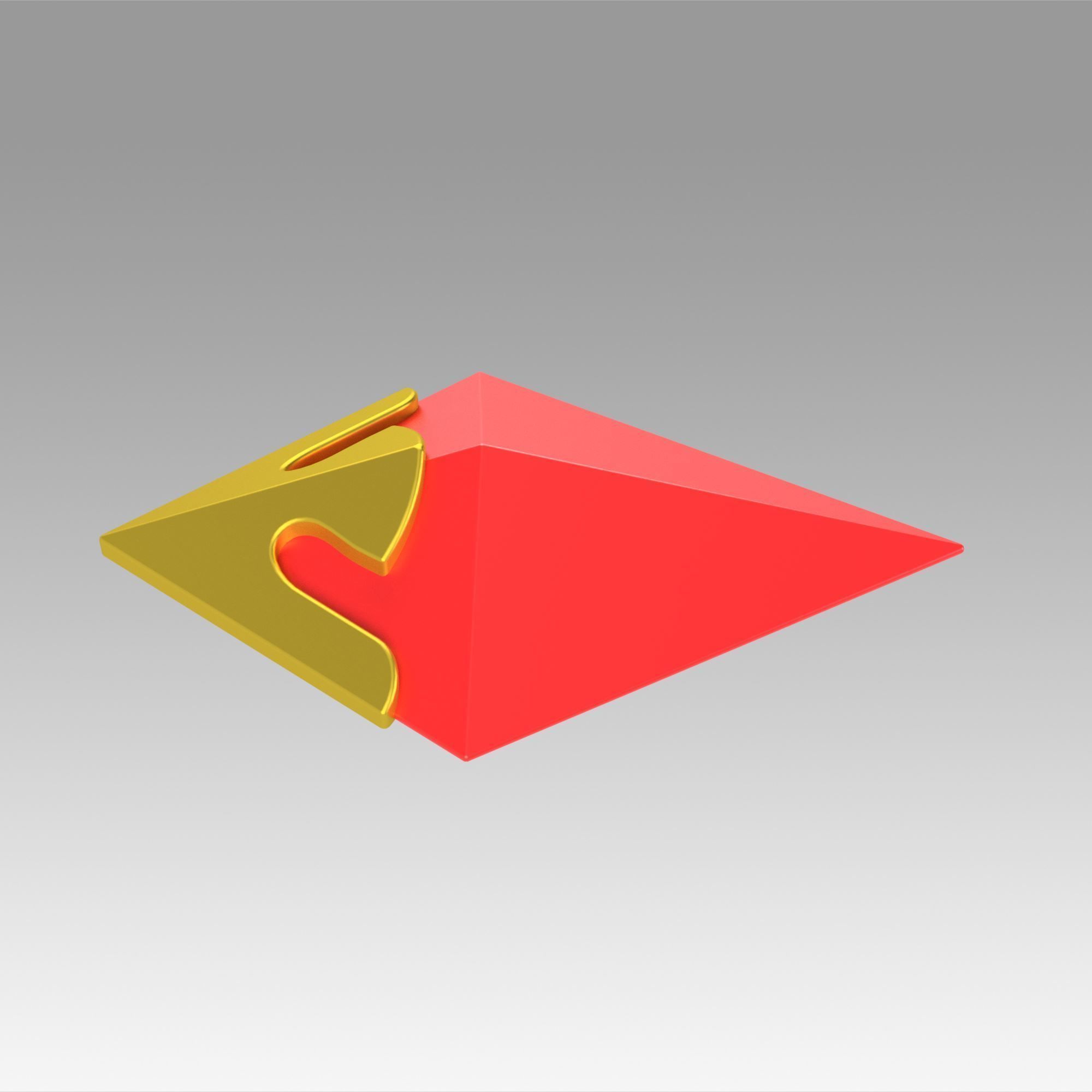 Genshin Impact Diluc Brooch Cosplay Accessory Prop 3D print model_7