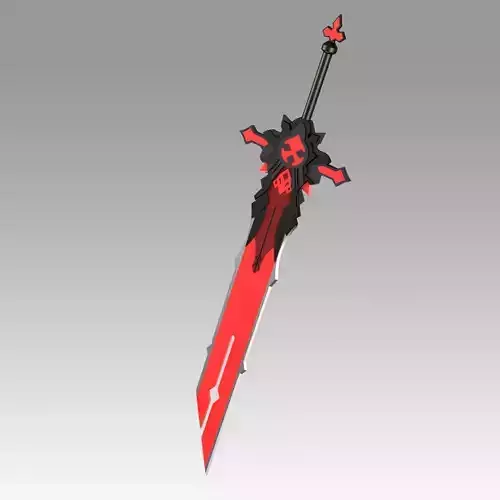 Genshin Impact Diluc Wolf Gravestone Claymores  3D print model