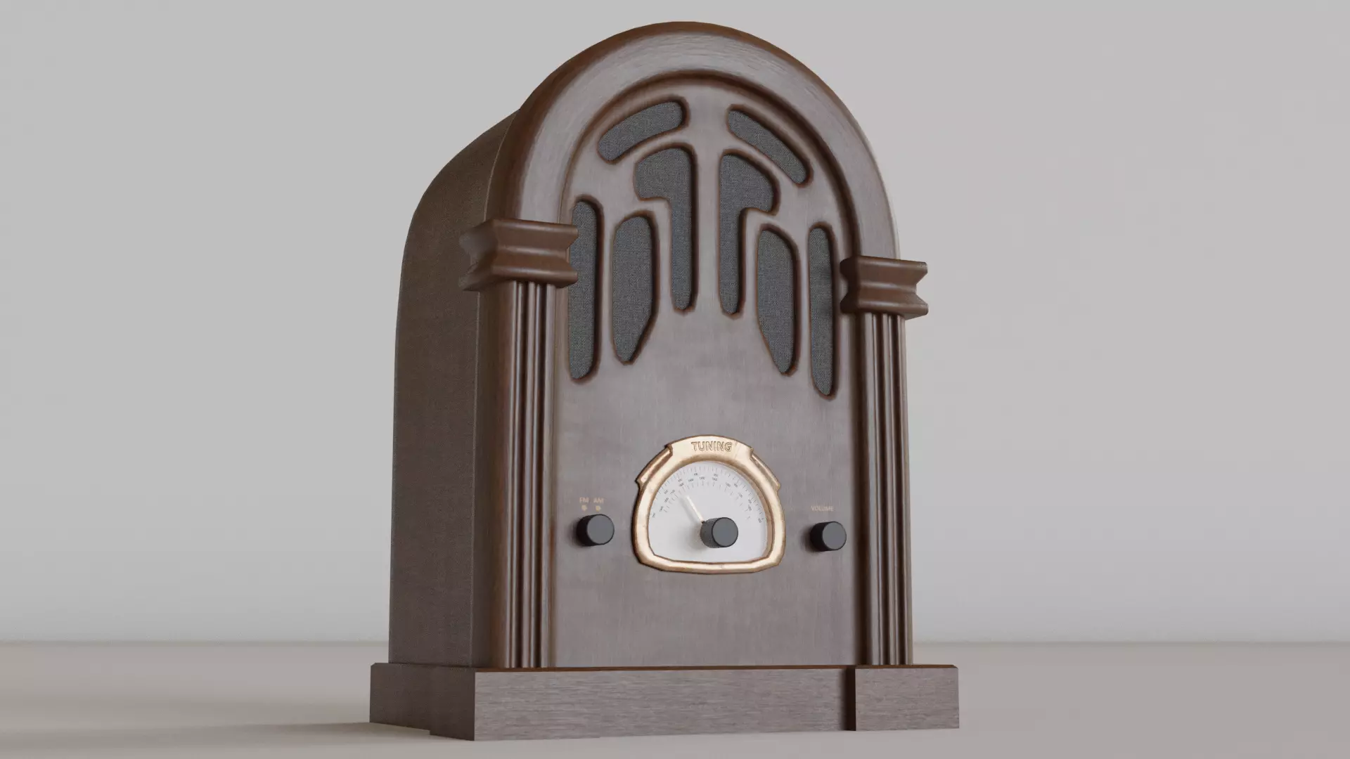 Antique Vintage Radio - Low-poly PBR Low-poly 3D model