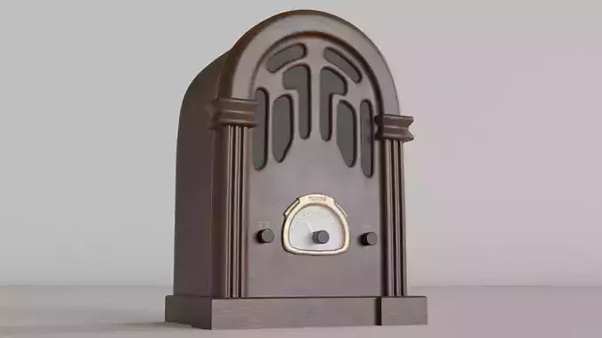 Antique Vintage Radio - Low-poly PBR Low-poly 3D model