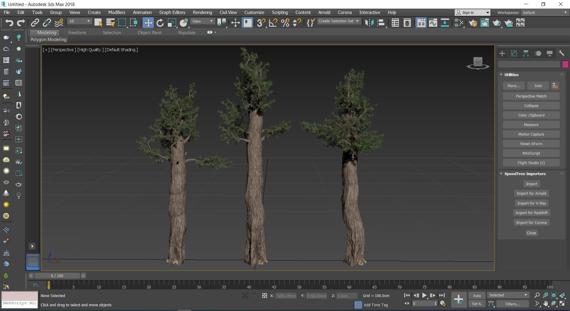 Giant Red wood tree collection 9 trees Models in the scene Low-poly 3D model_14