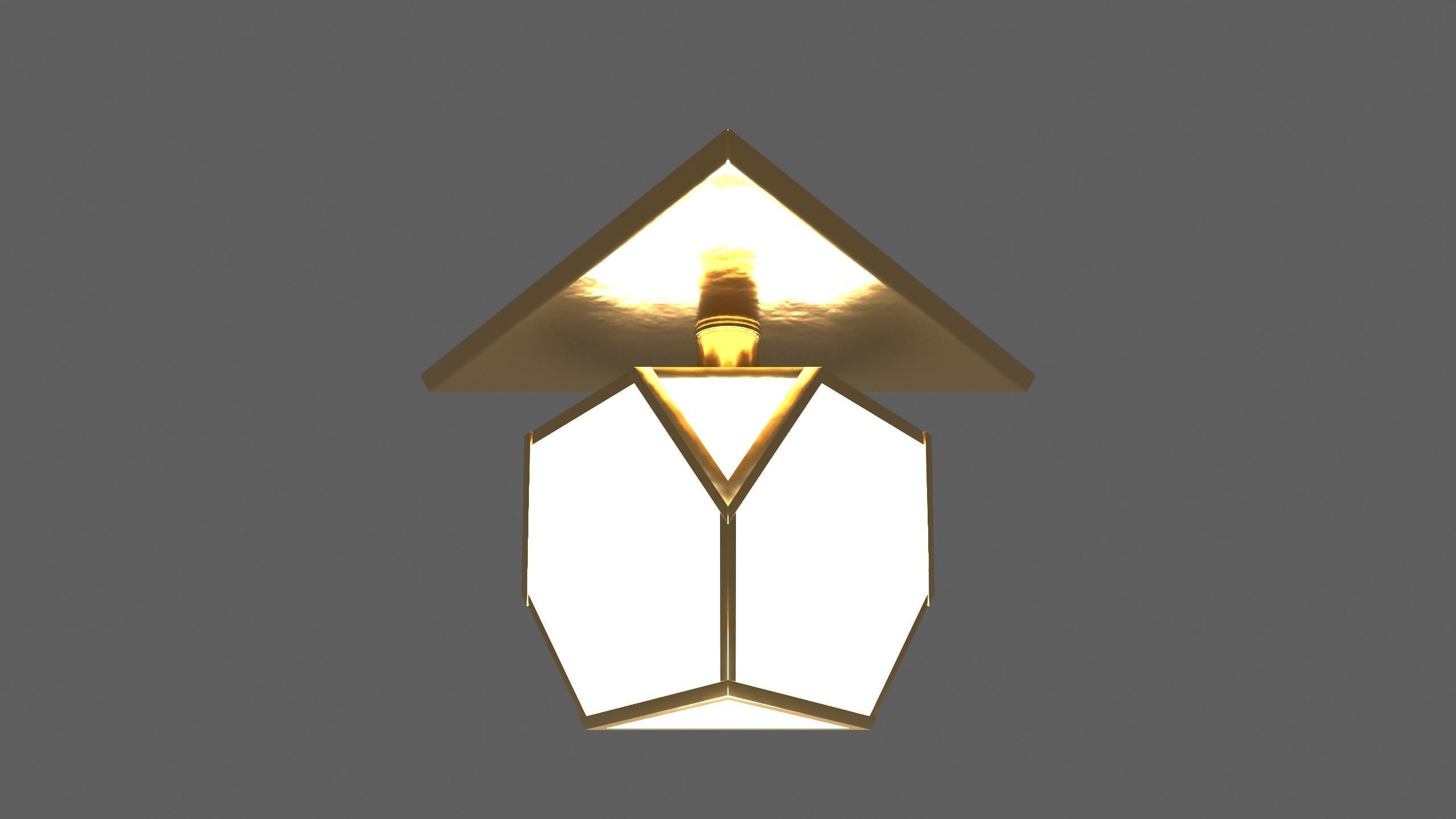 Ceiling Lamp - YVES FLUSHMOUNT - 3ds Max 3D model_10