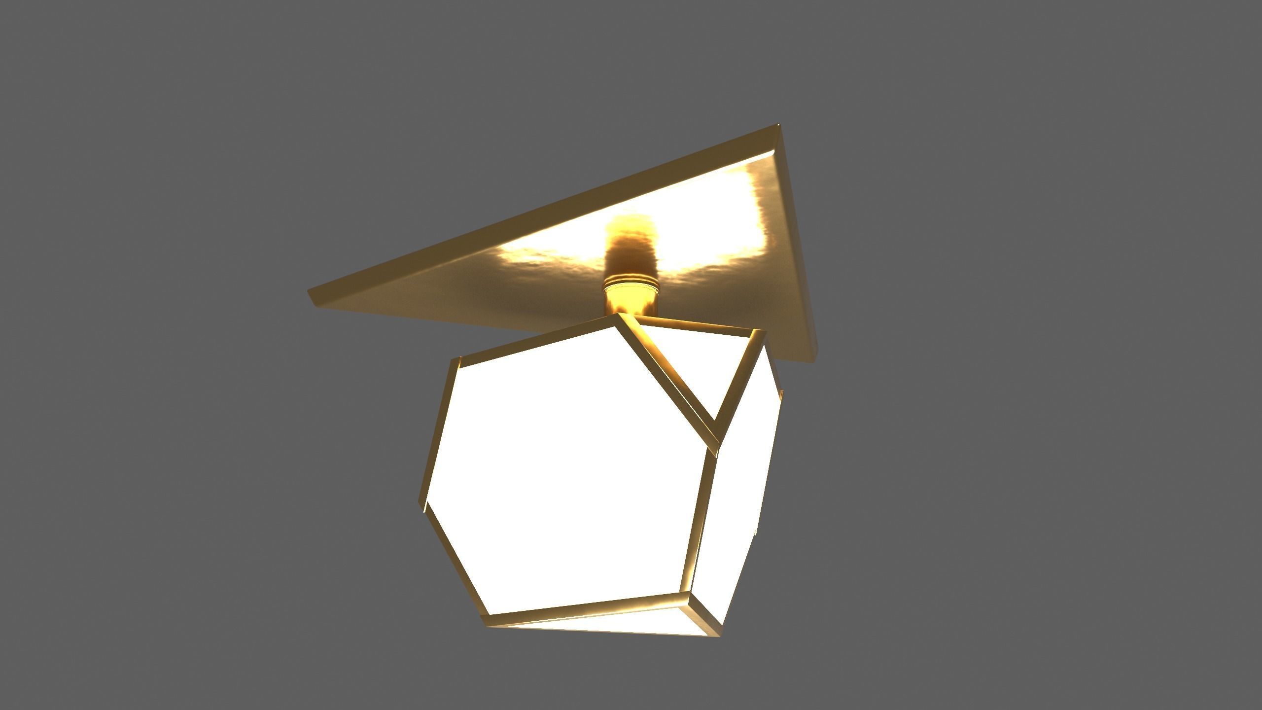 Ceiling Lamp - YVES FLUSHMOUNT - 3ds Max 3D model_44
