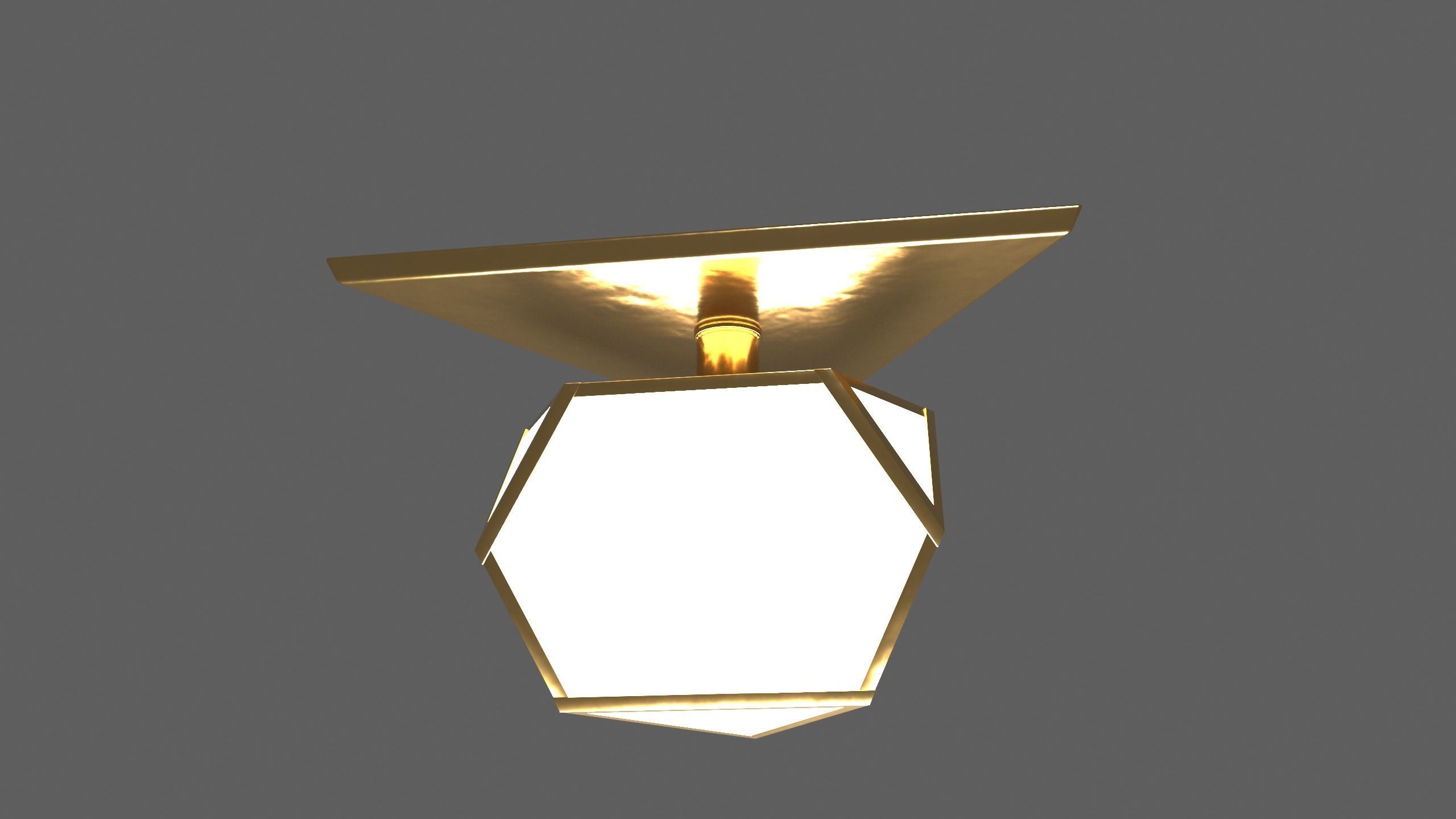Ceiling Lamp - YVES FLUSHMOUNT - 3ds Max 3D model_41
