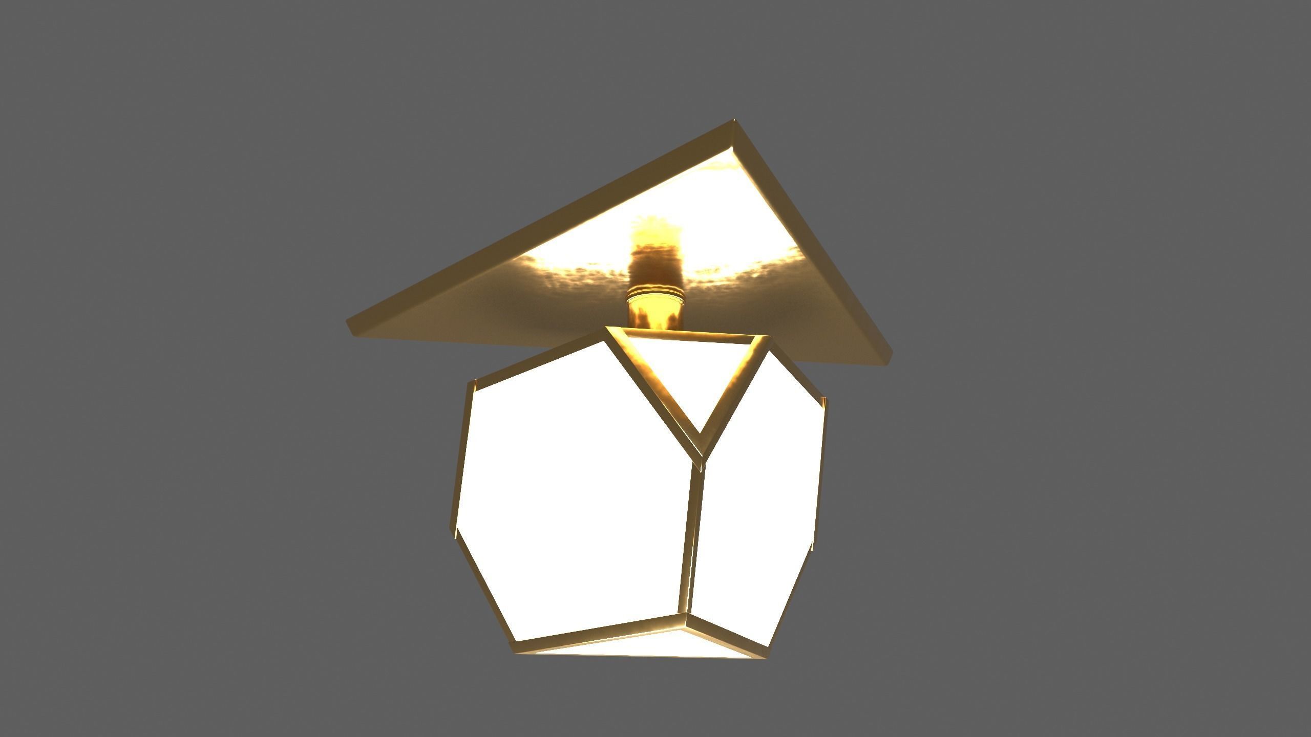 Ceiling Lamp - YVES FLUSHMOUNT - 3ds Max 3D model_33