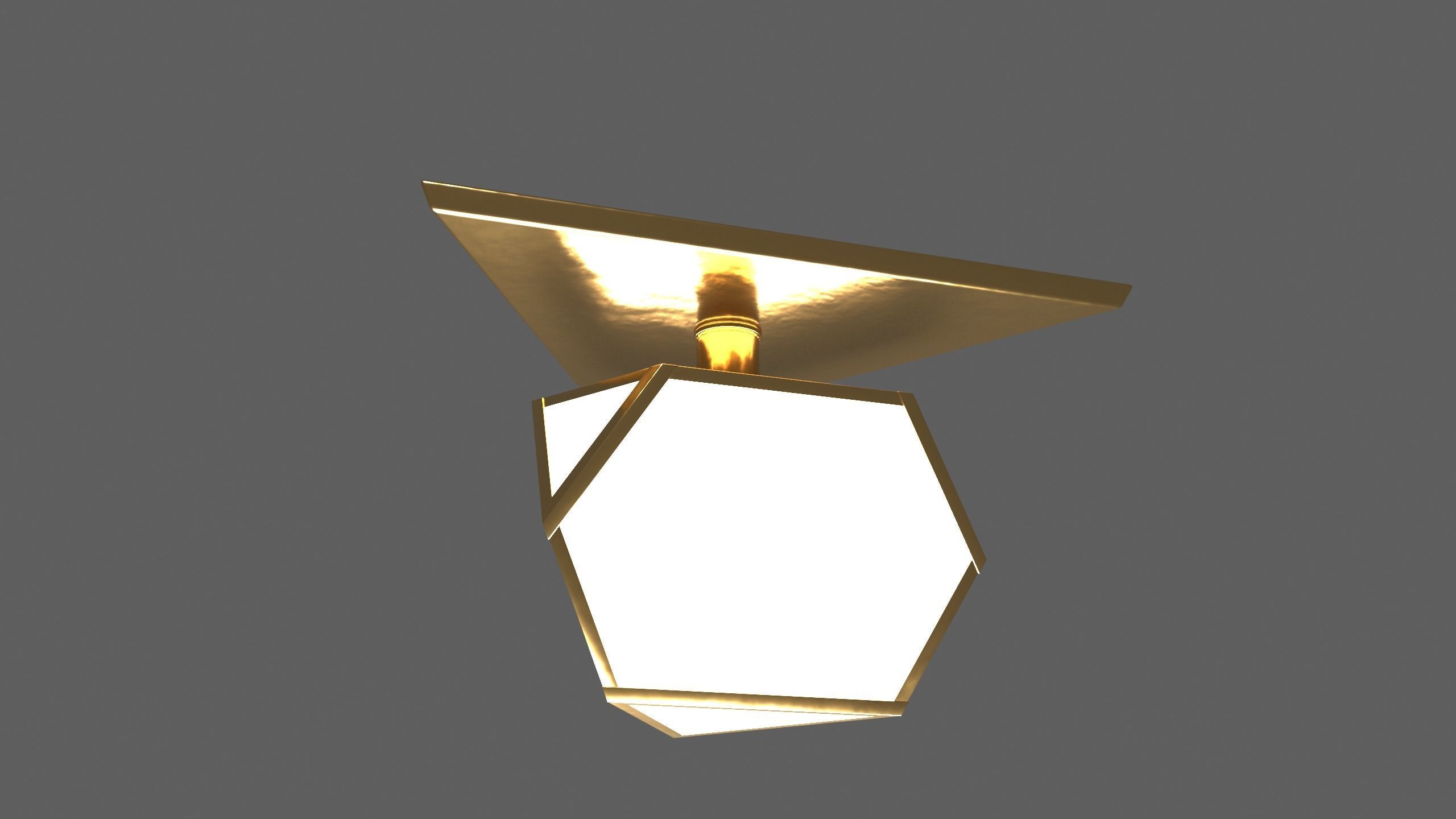 Ceiling Lamp - YVES FLUSHMOUNT - 3ds Max 3D model_38