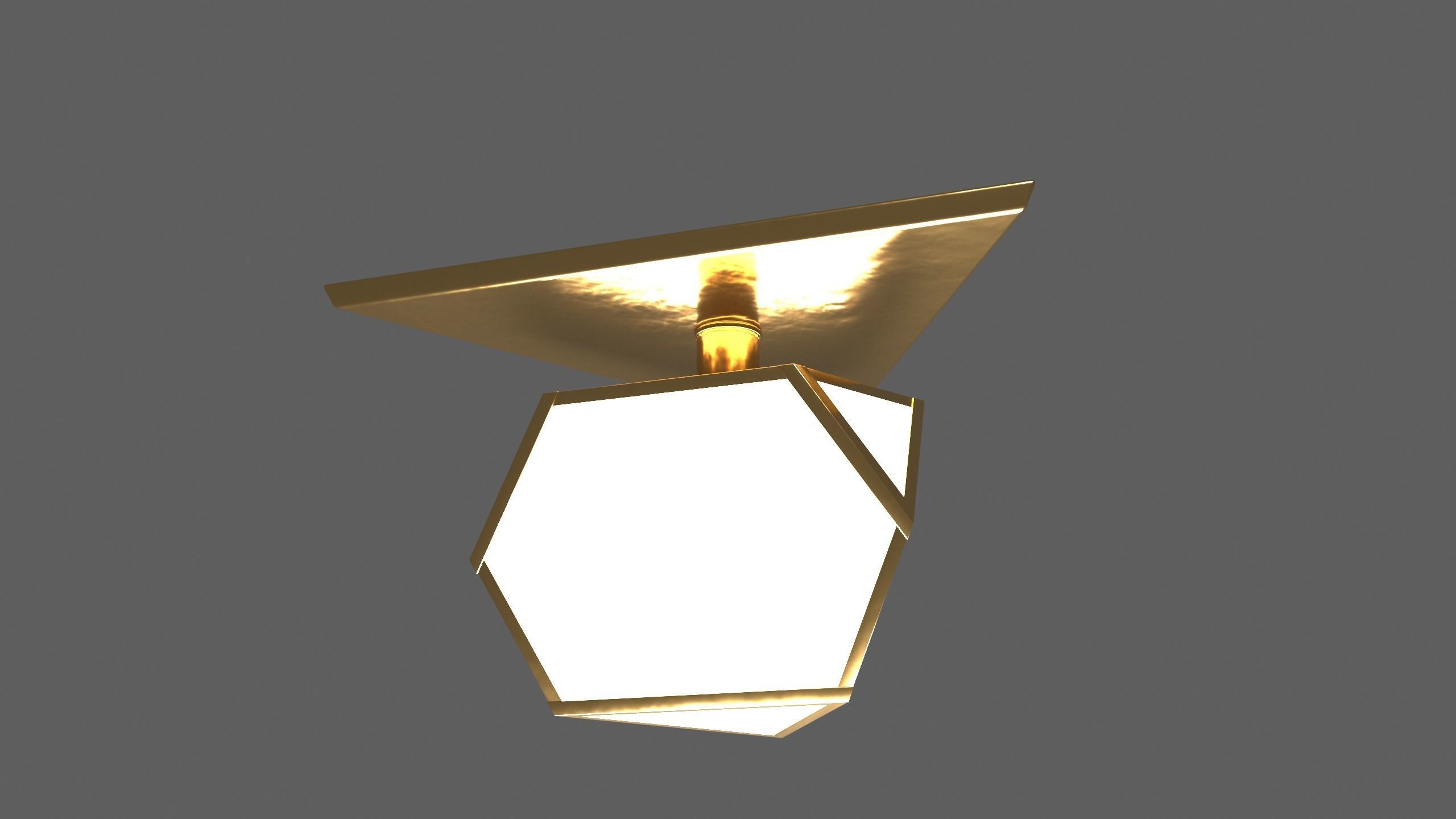 Ceiling Lamp - YVES FLUSHMOUNT - 3ds Max 3D model_30